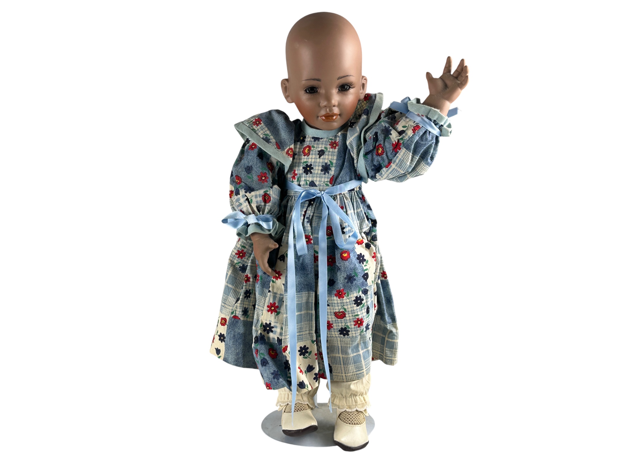 Künstlerpuppe Porzellan Puppe 53 cm. Zustand siehe Fotos