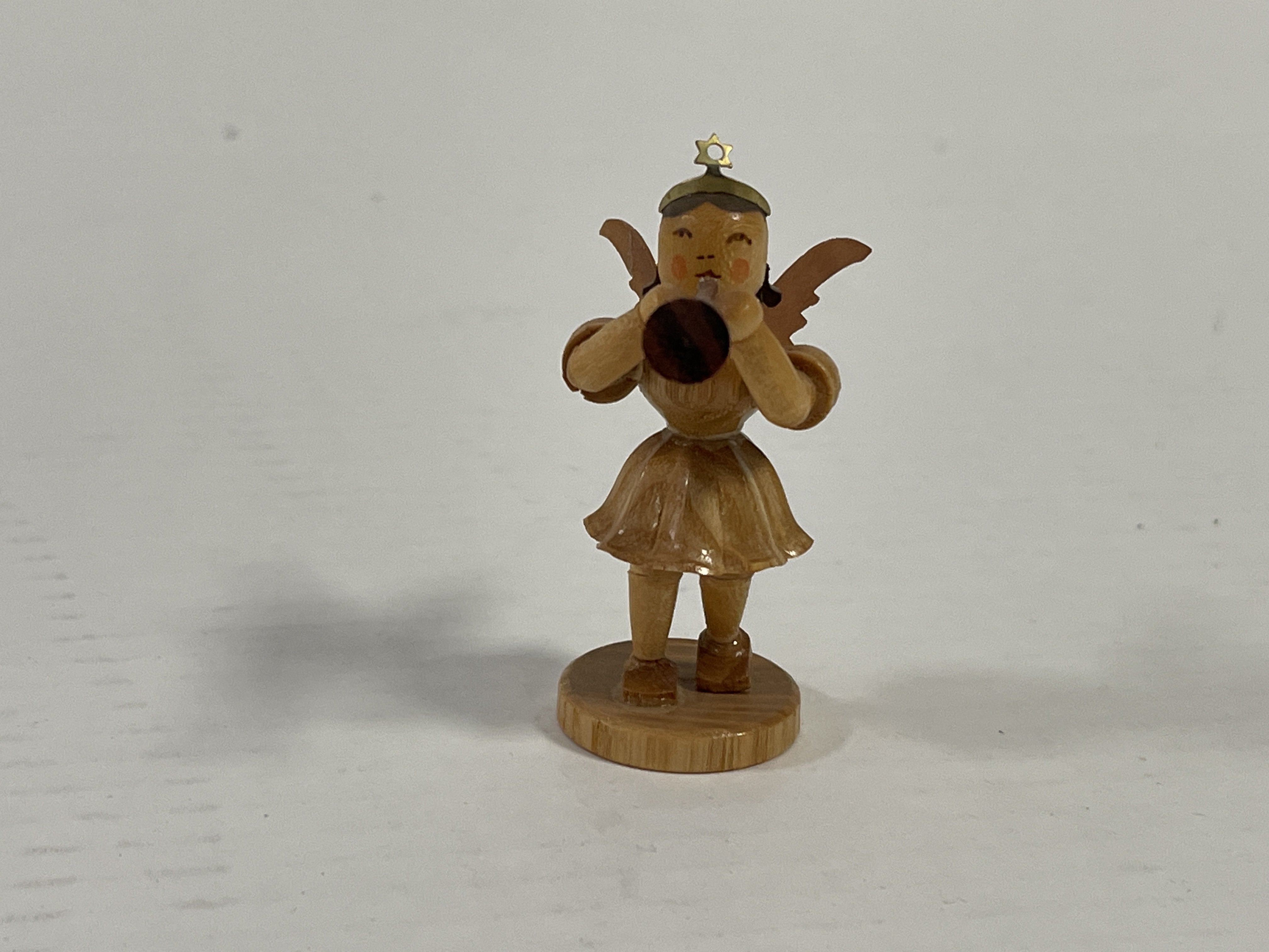Erzgebirge Blank Figur Engel 6,8 cm. Zustand siehe Fotos 