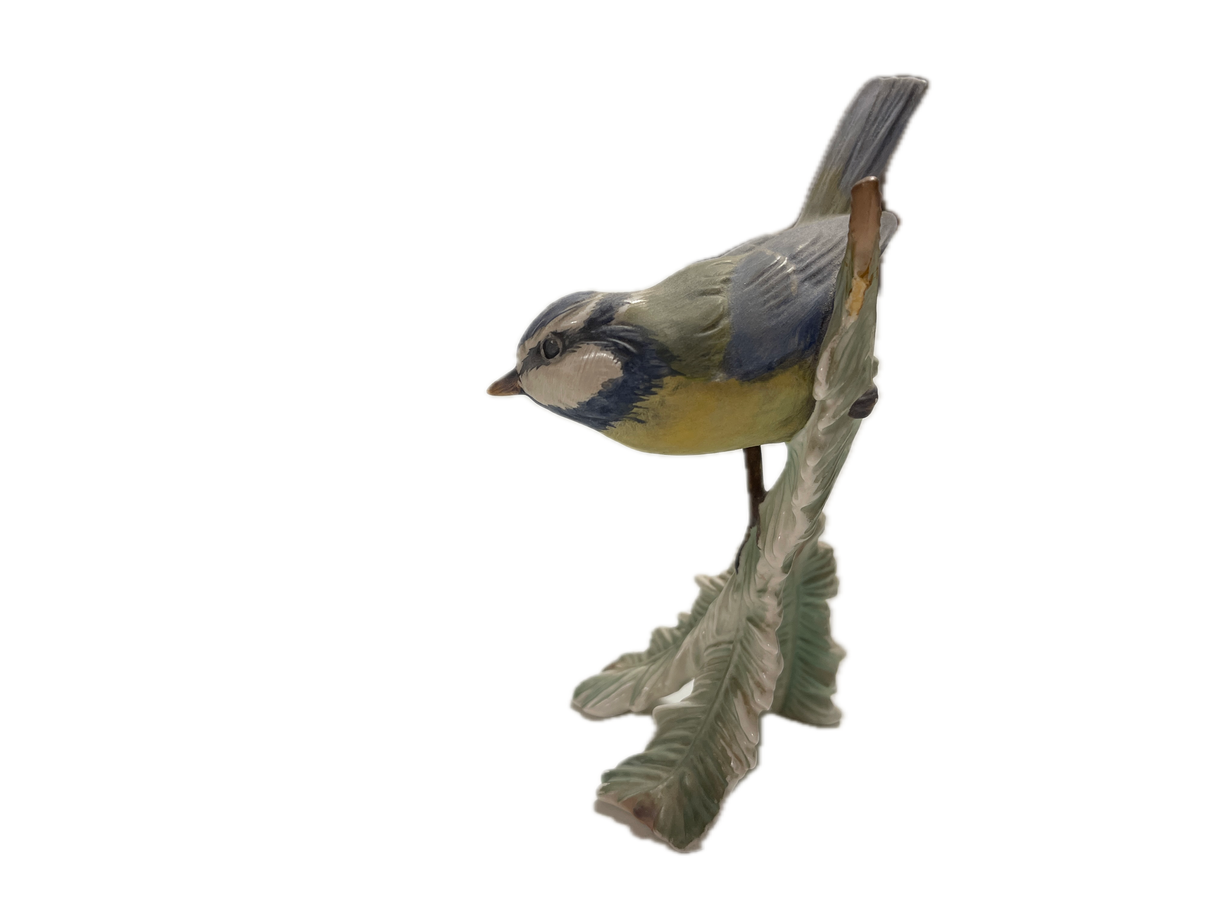 Goebel Figur Vogel Blaumeise 15 cm. - Kleiner Defekt am Ast 