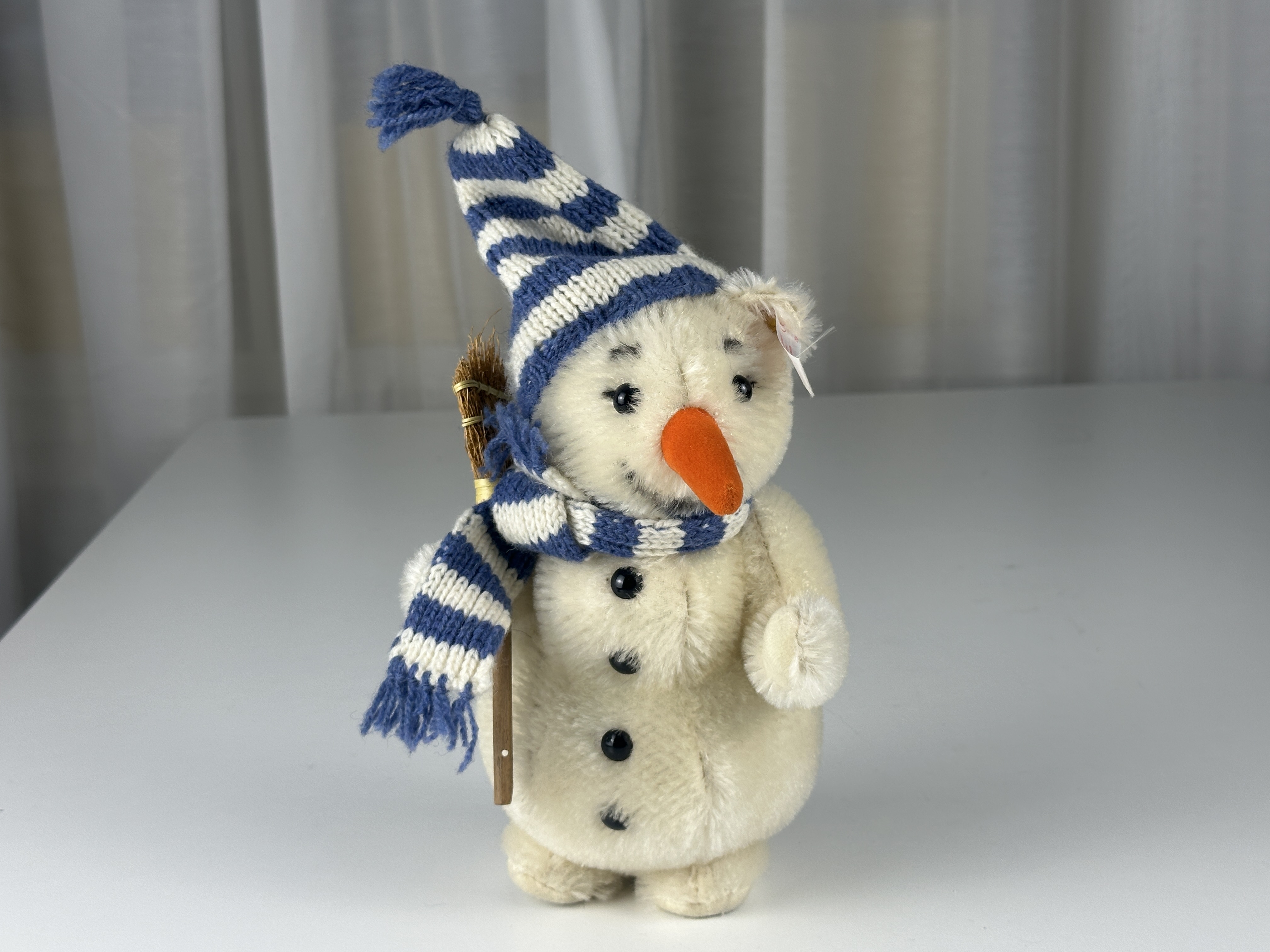 Steiff Tier 670695 Schneemann Teddy Bär 20 cm Top Zustand