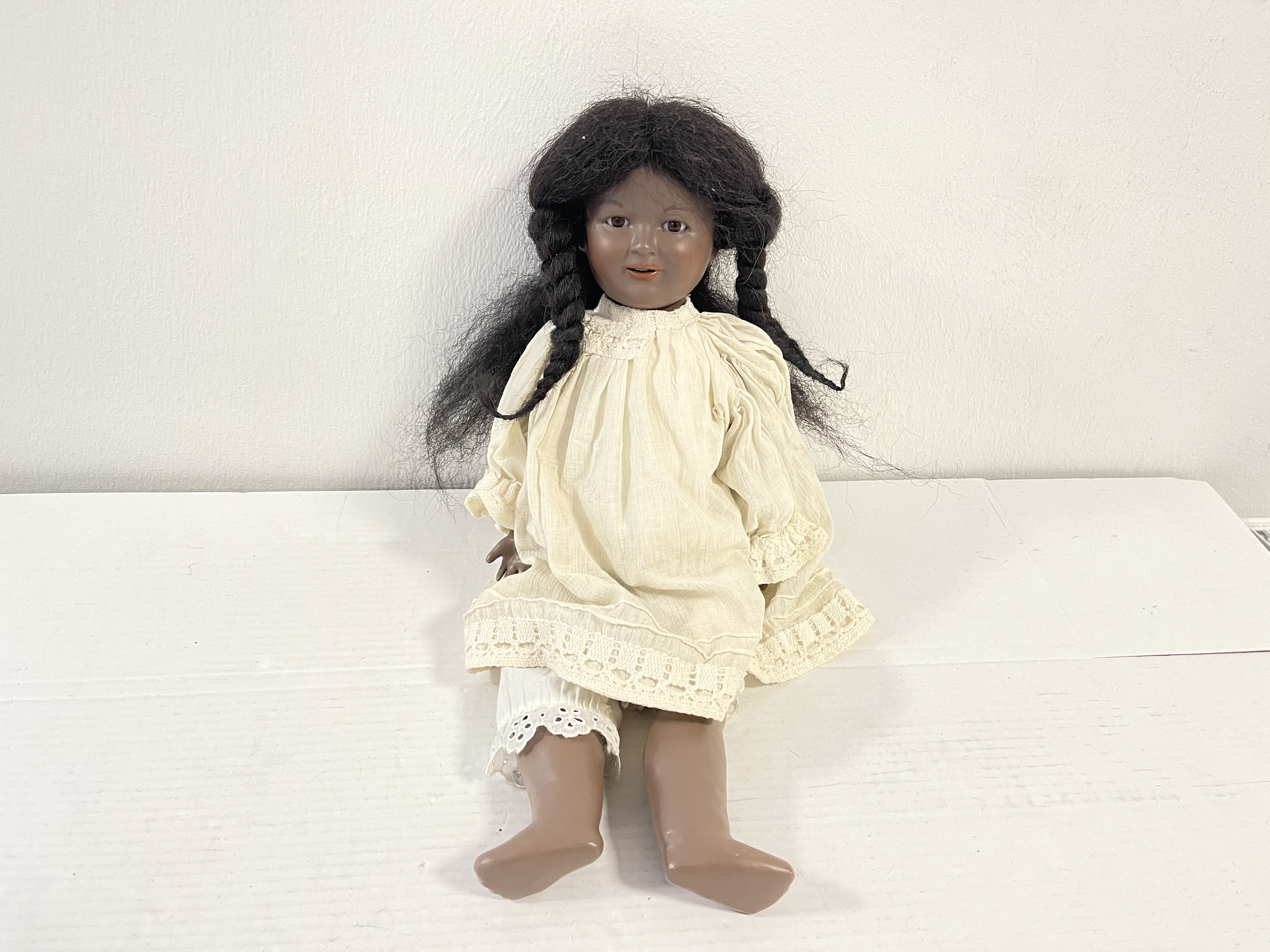 Porzellan Künstlerpuppe Puppe 47 cm. Top Zustand    