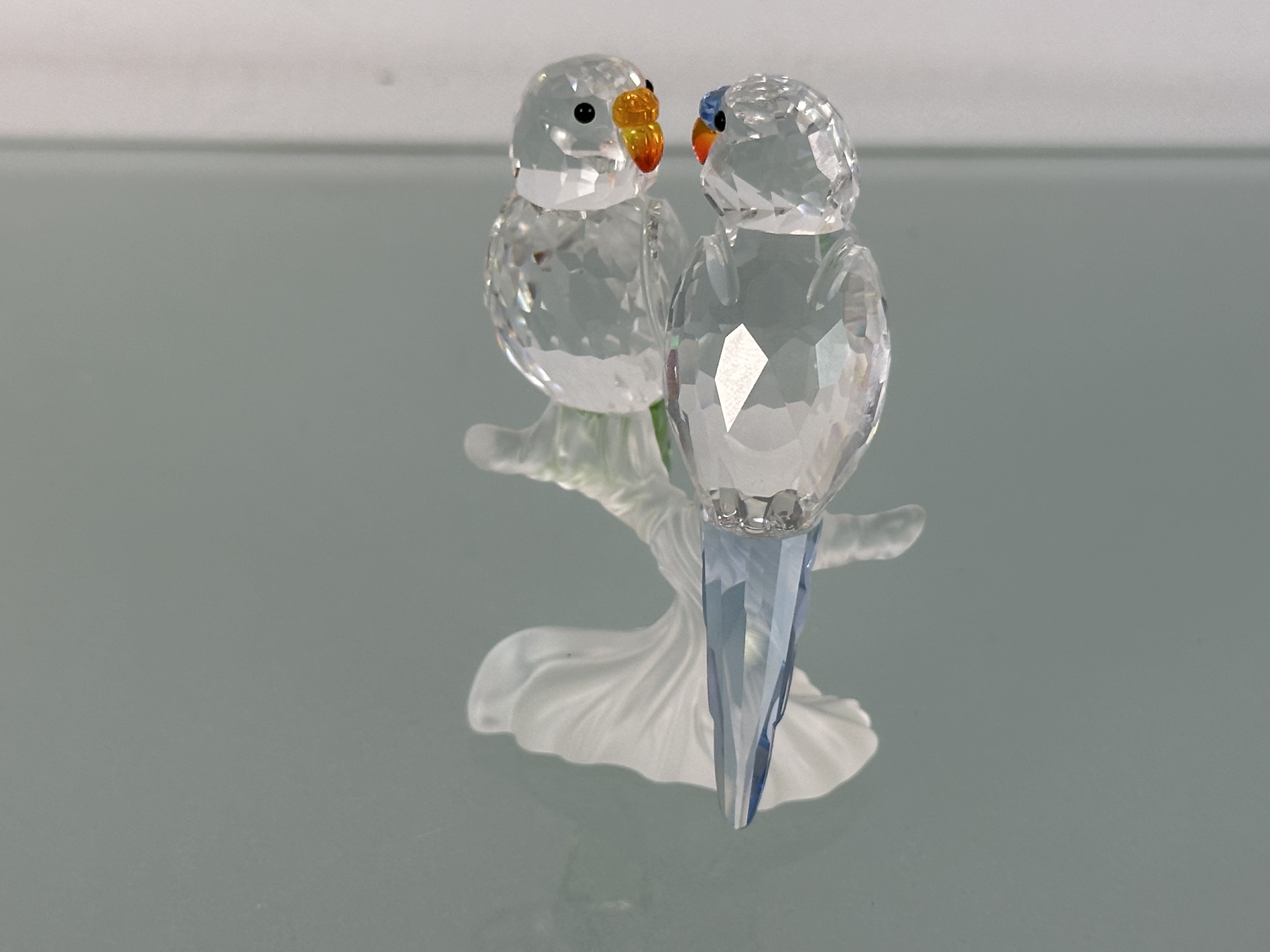 Swarovski Figur 680627 Wellensittiche 8,3 cm. Top Zustand