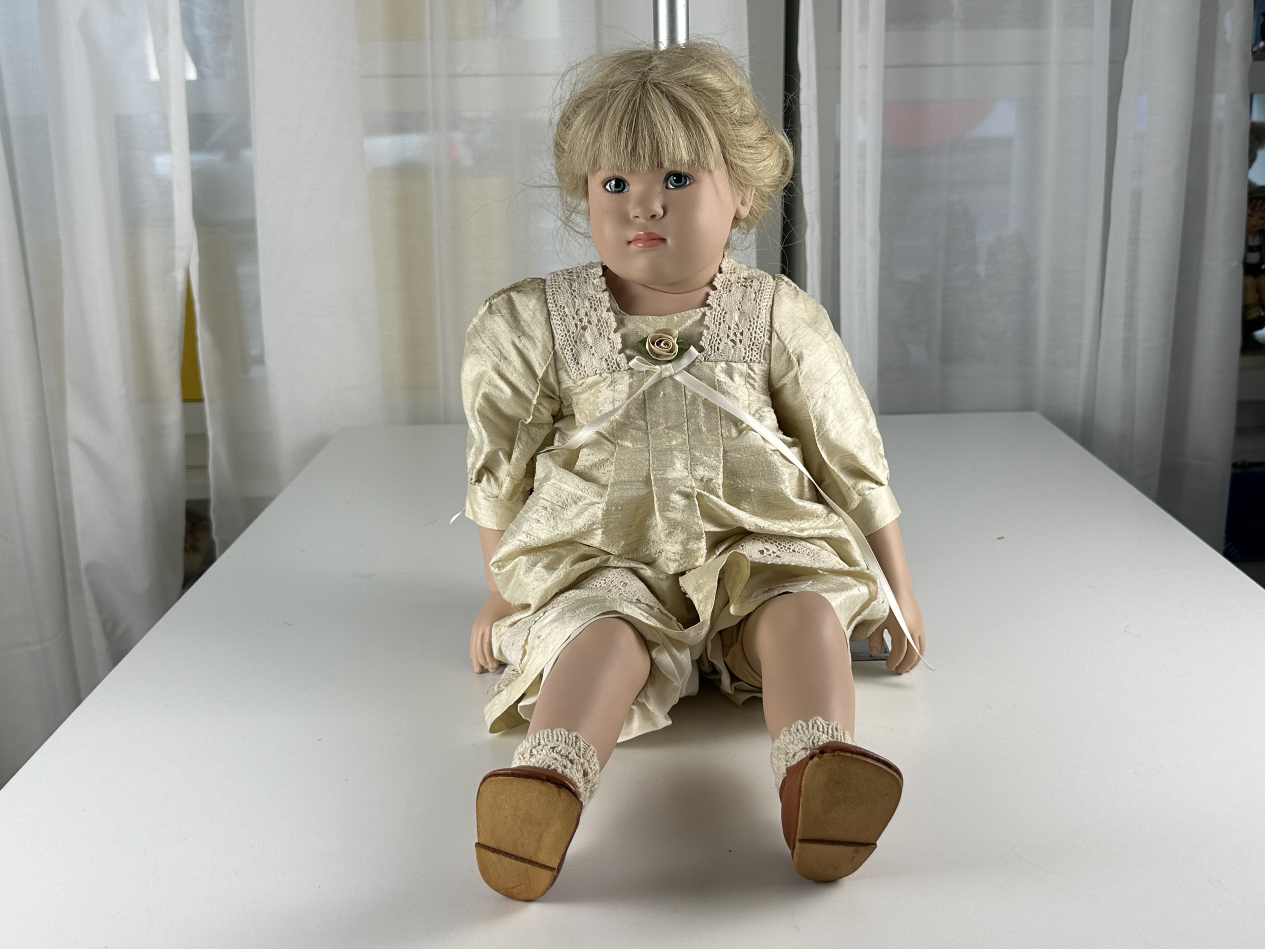 Künstlerpuppe Sigikid Sabine Esche Vinyl Puppe 60 cm. Top Zustand