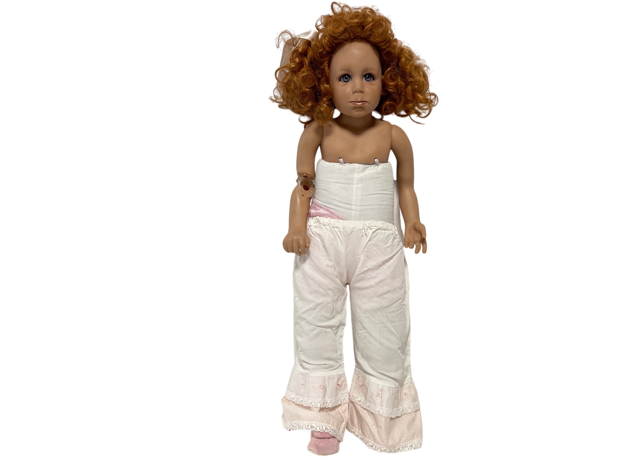 Künstlerpuppe Susan Lippl Vinyl Puppe 77 cm Defekt  
