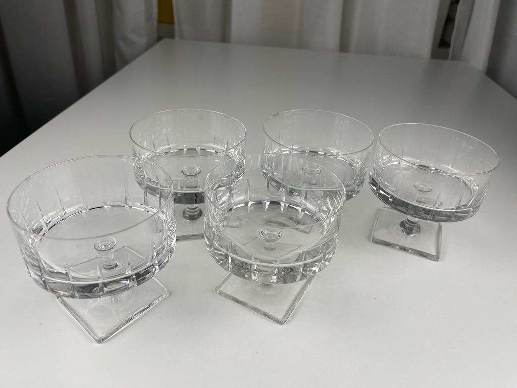 Rosenthal Eierlikör Glas Kristallglas Set 5 Stück je 9 x 10 cm - Top Zustand 