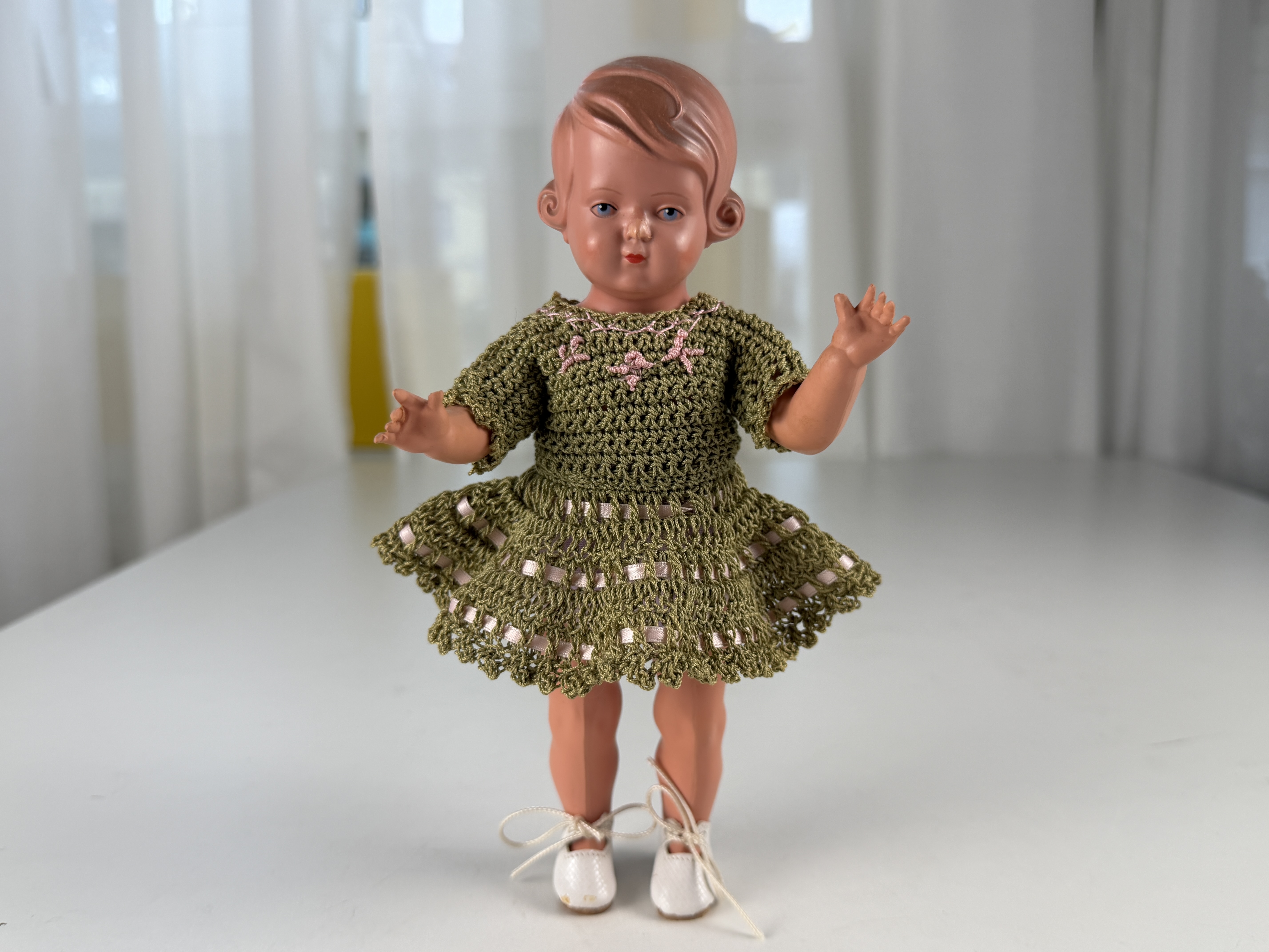 Schildkrötpuppe Tortulon Puppe 20 1/2 cm. Zustand siehe Fotos  