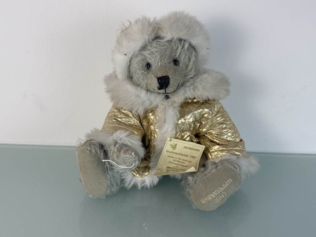 Sammler Teddy Bär Künstlerbär Hermann 42 cm Zustand Siehe Fotos etwas verstaubt 
