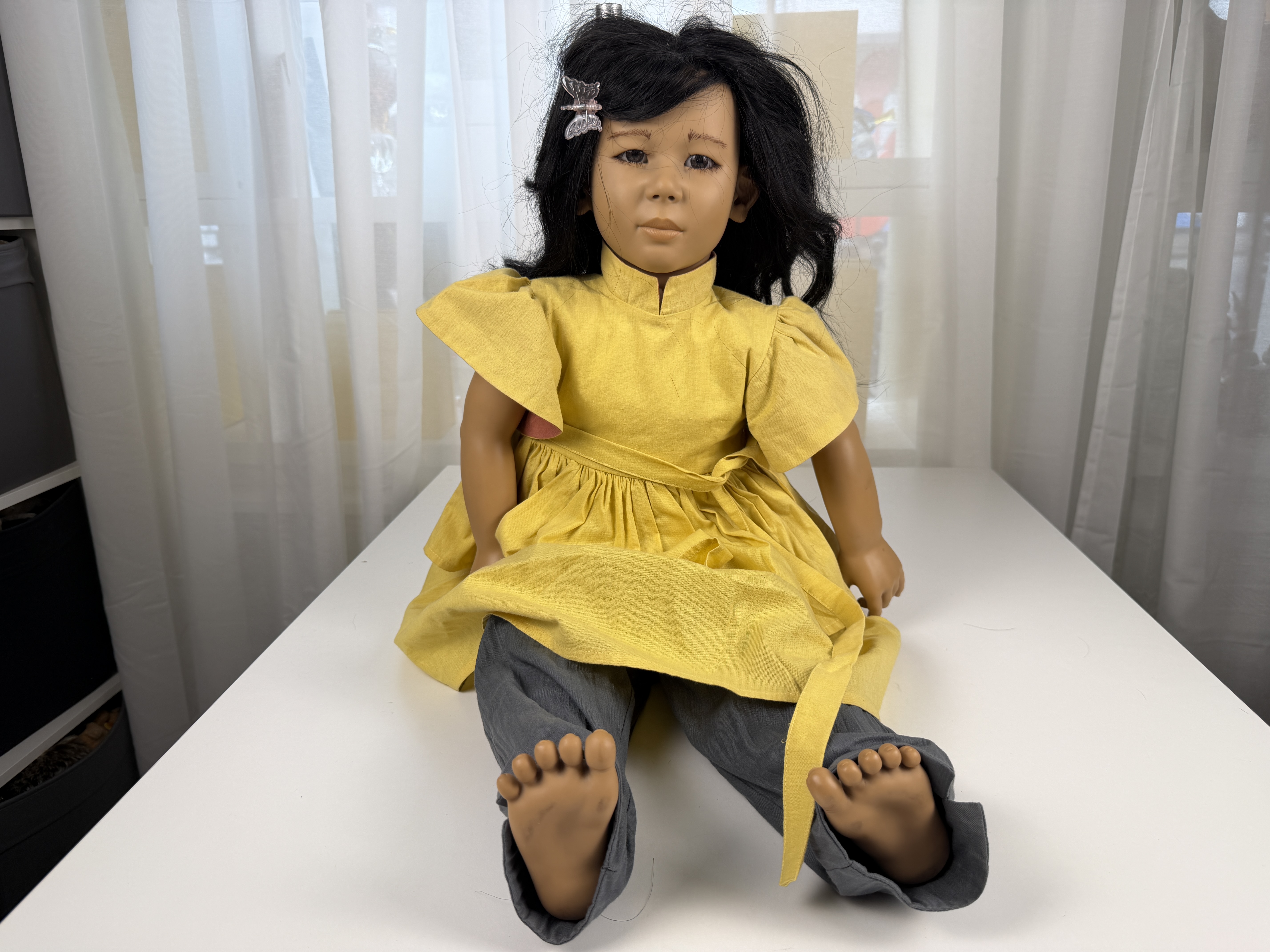 Künstlerpuppe Annette Himstedt Puppe Vinyl Michiko 80 cm. Top Zustand