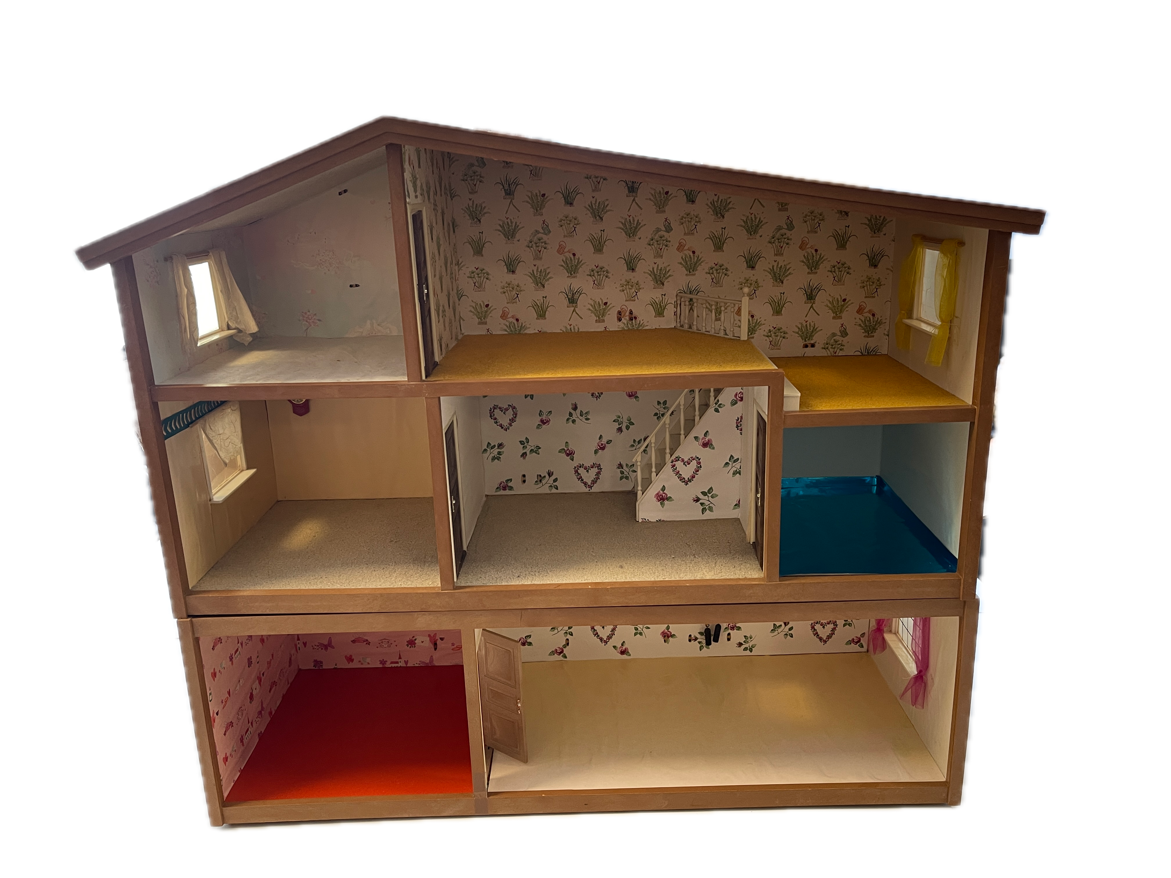 Holz Puppenhaus  60 x 66 x 25 cm + Zubehör. 1 Wahl. Zustand  siehe Fotos 