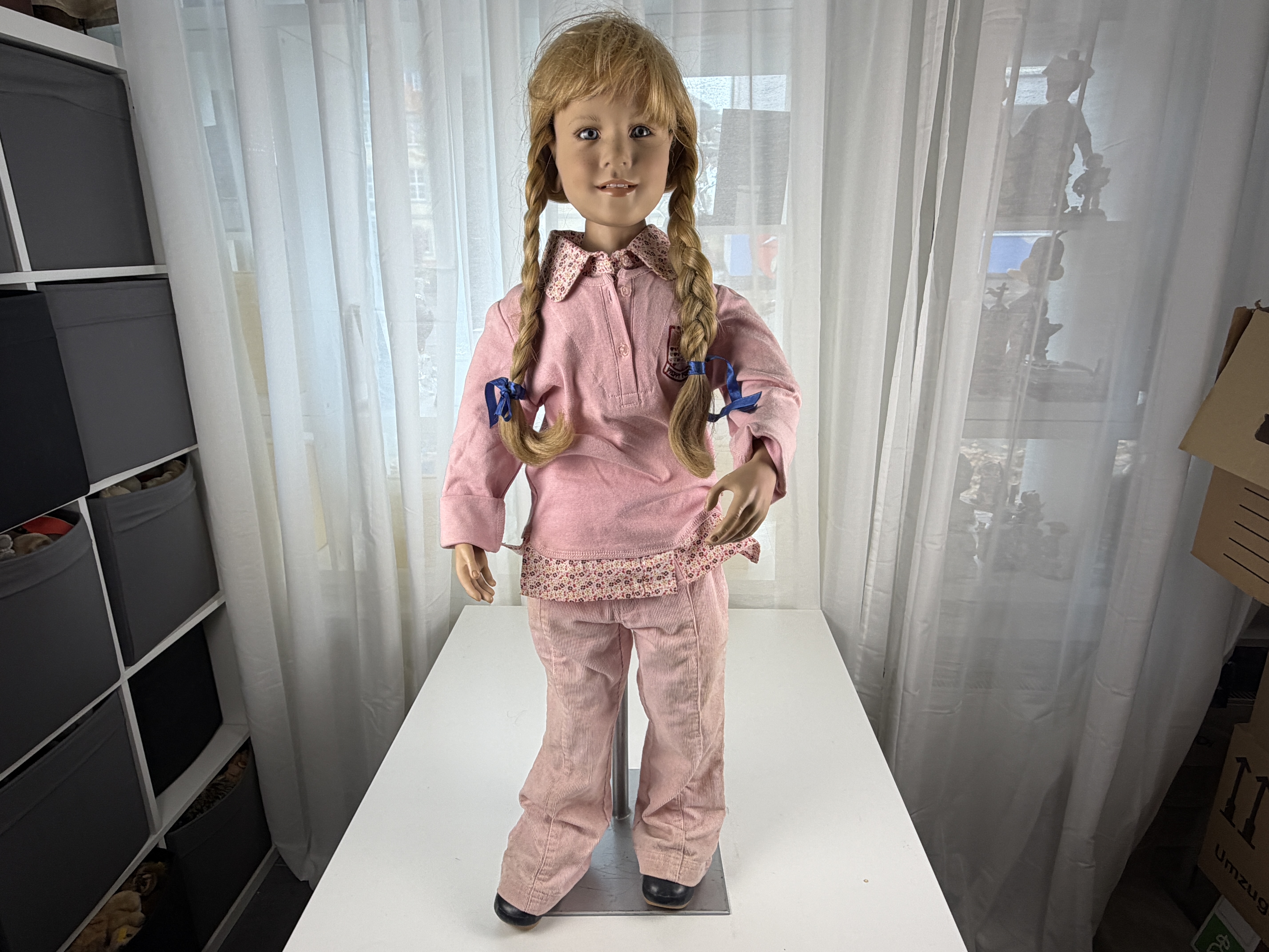 Susan Lippl Künstlerpuppe Vinyl Puppe 90 cm. Top Zustand  