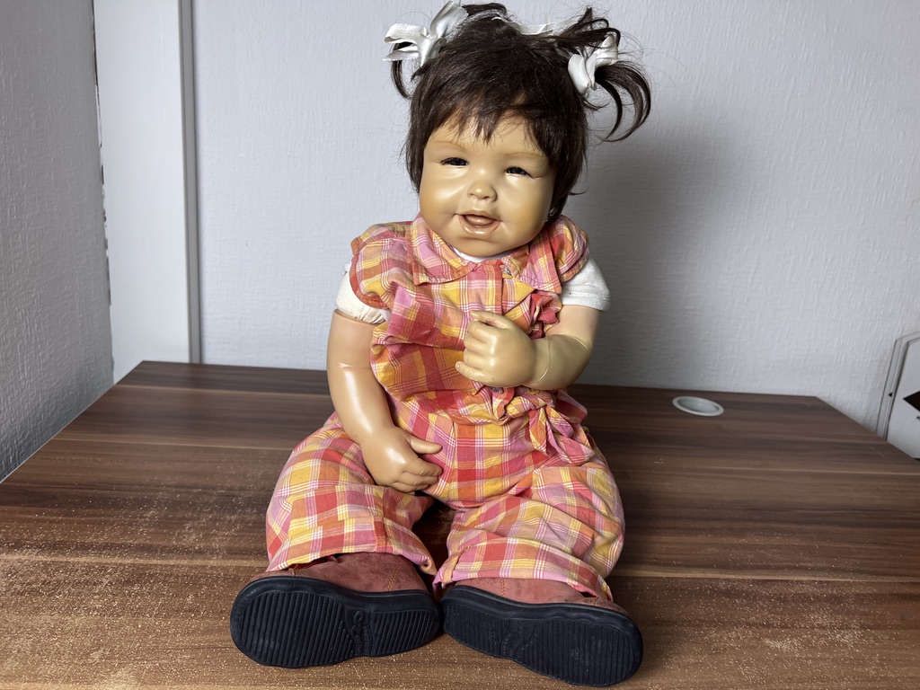 Künstlerpuppe Regina Swialkowski Resin Puppe 65 cm. Top Zustand   