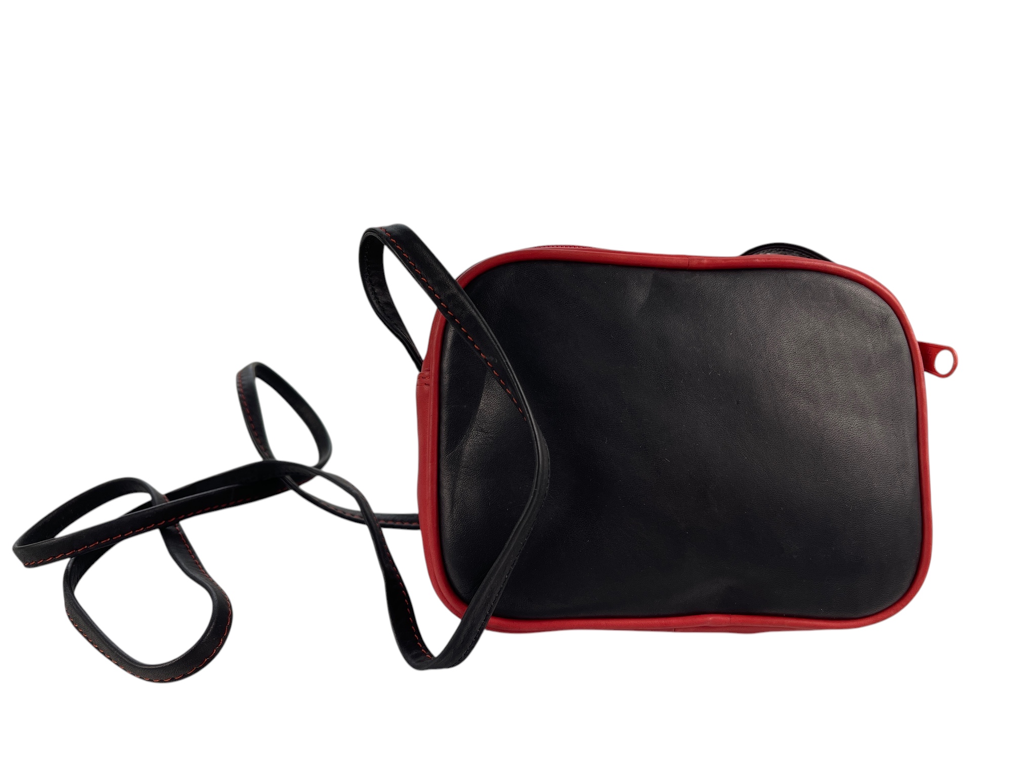 Leder Damentasche Handtasche 15 x 12,5 cm.  Guter Zustand 