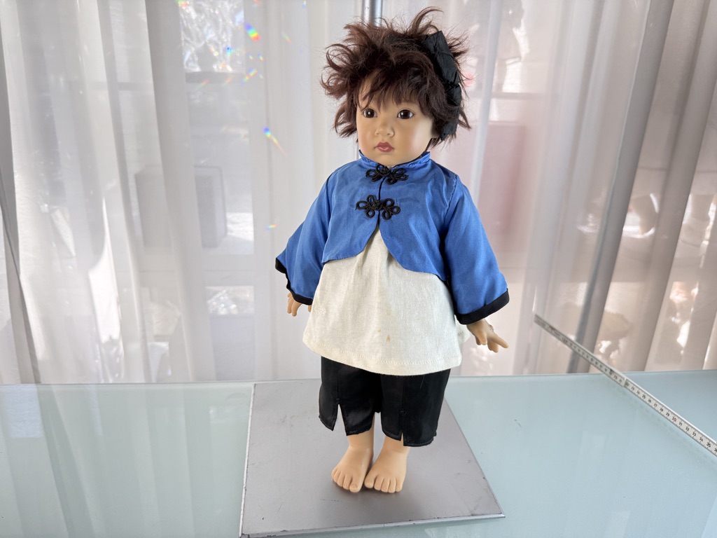 Künstlerpuppe Götz Elisabeth Lindner Vinyl Puppe 40 cm. Top Zustand    