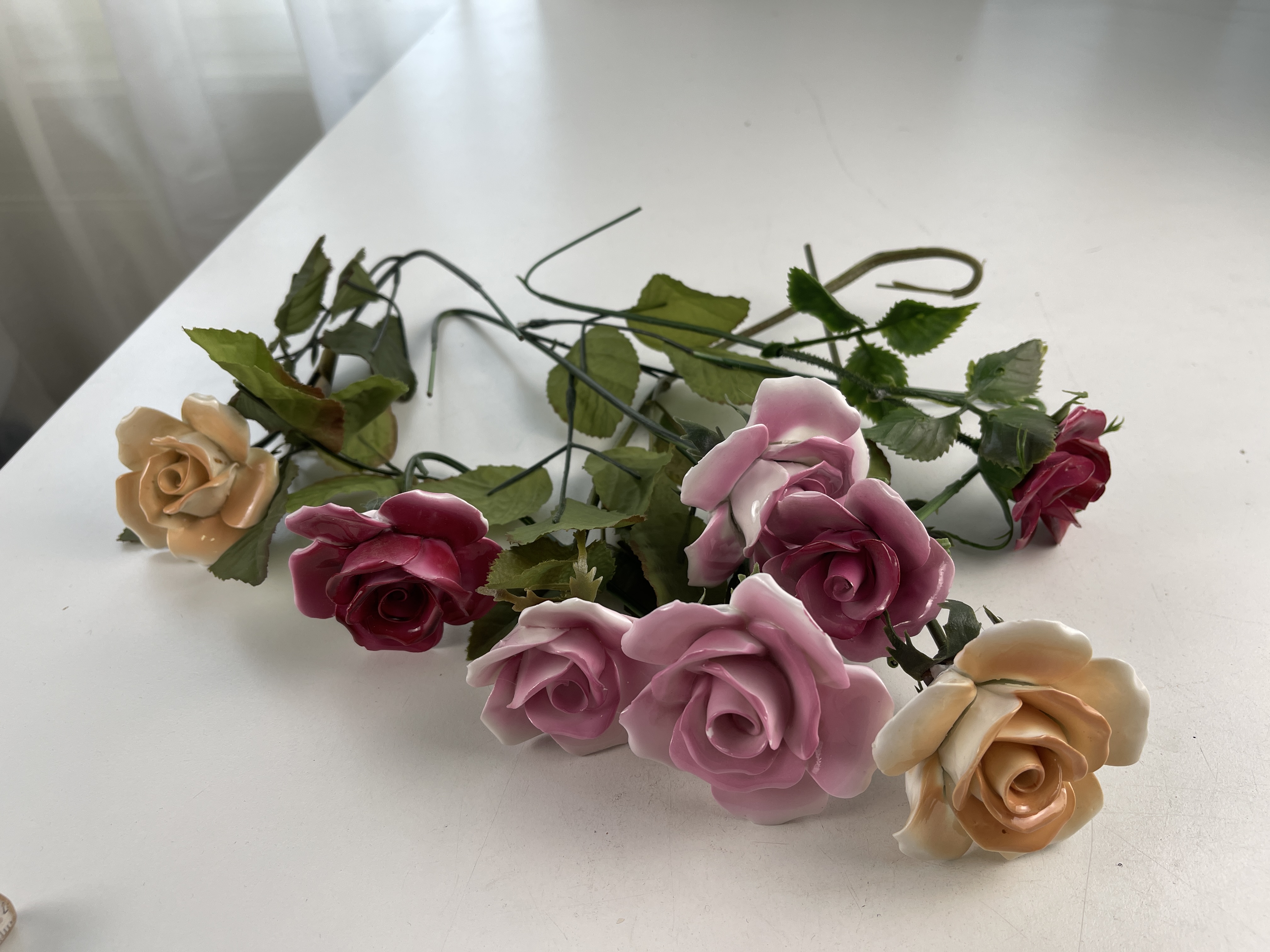 Sammler Figur Porzellan Blumen 8 Stück verschiedene Größen - Guter Zustand