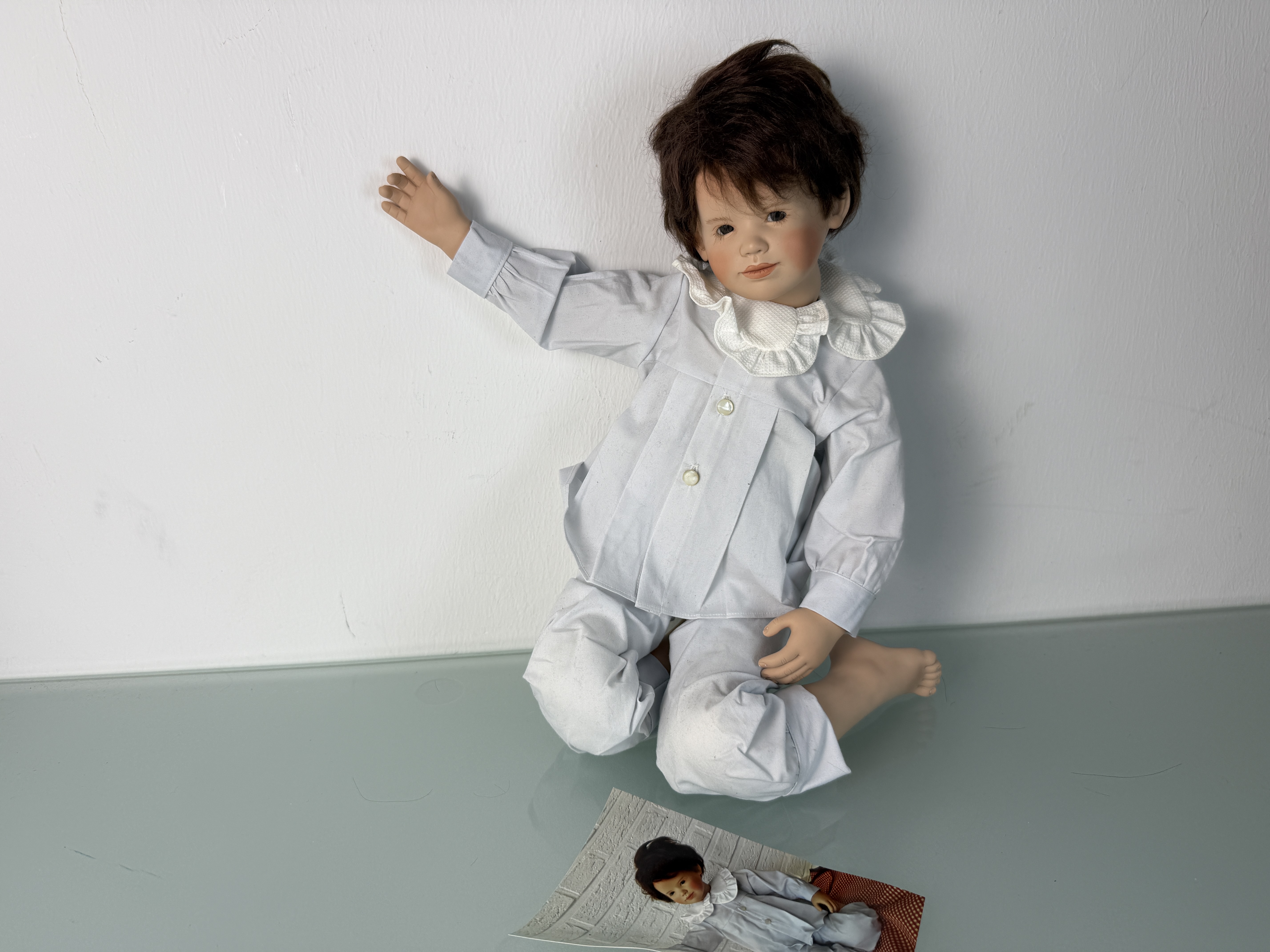 Giesela Scheper Sammler Künstlerpuppe Porzellan Puppe 52 cm. Top Zustand.   