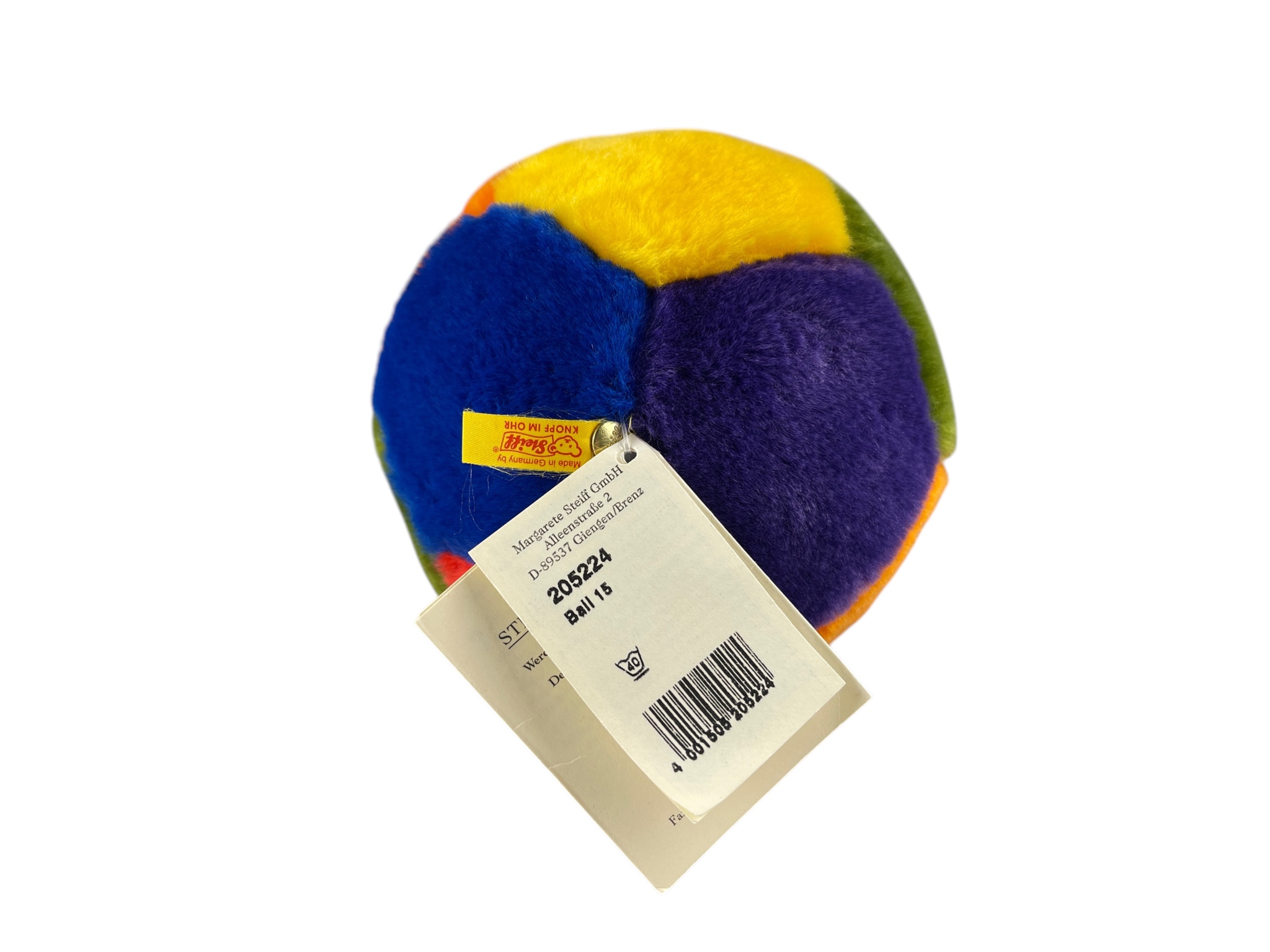 Steiff Tier Stofftier 205224 Ball 15 cm. Top Zustand