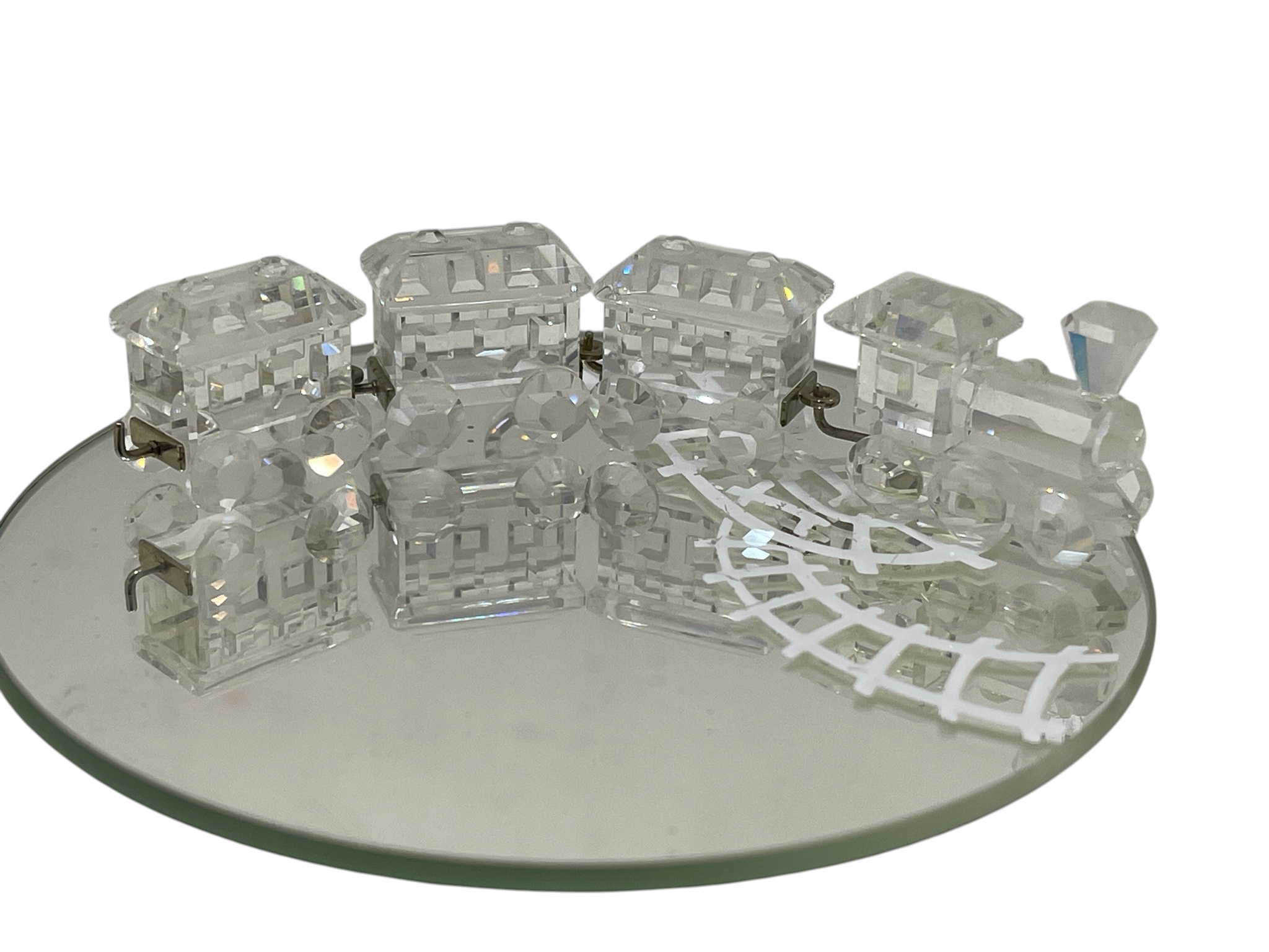 Swarovski Figur 193014 Zug auf Spiegelplatte. 9,5 cm. Top Zustand  