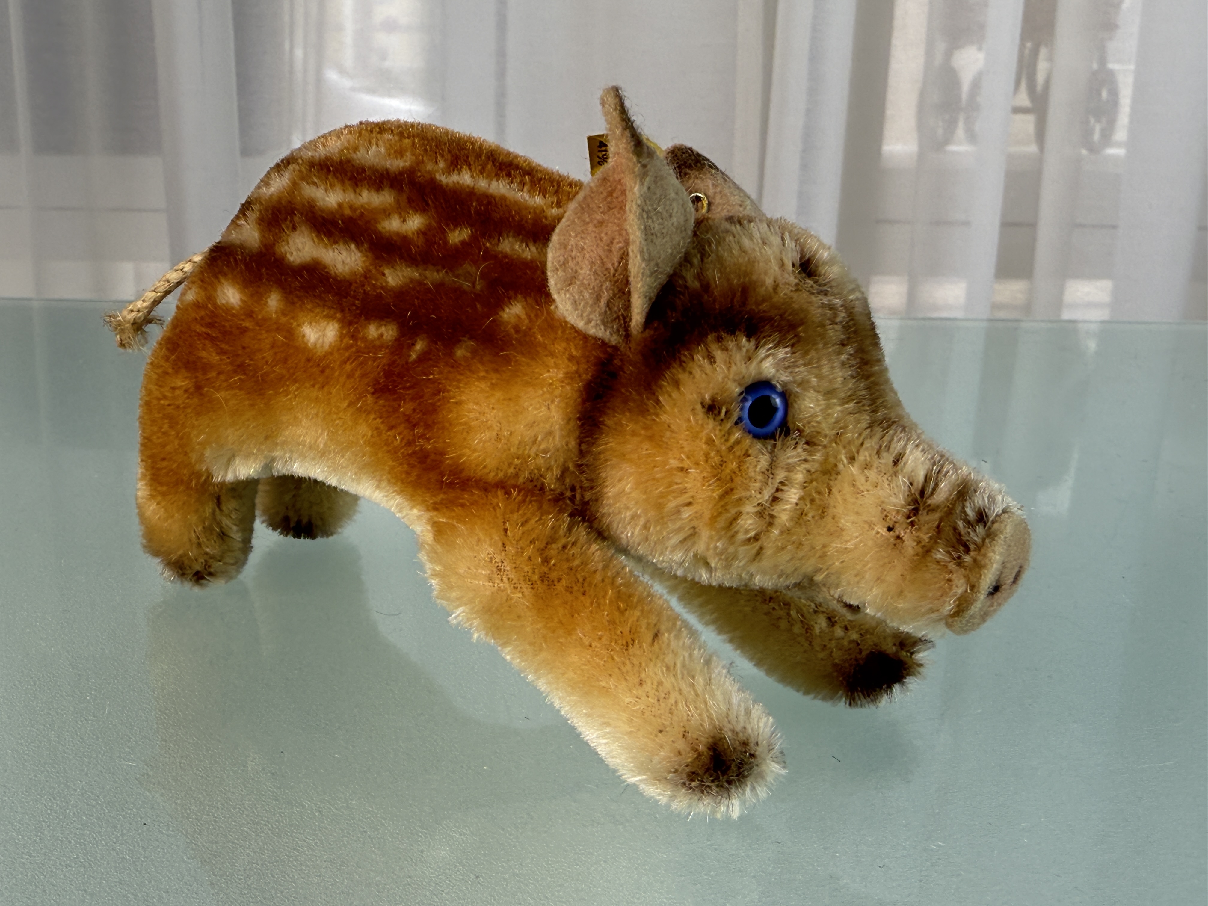 Steiff Tier Stofftier Wildschwein 9 x 15 cm Top Zustand 