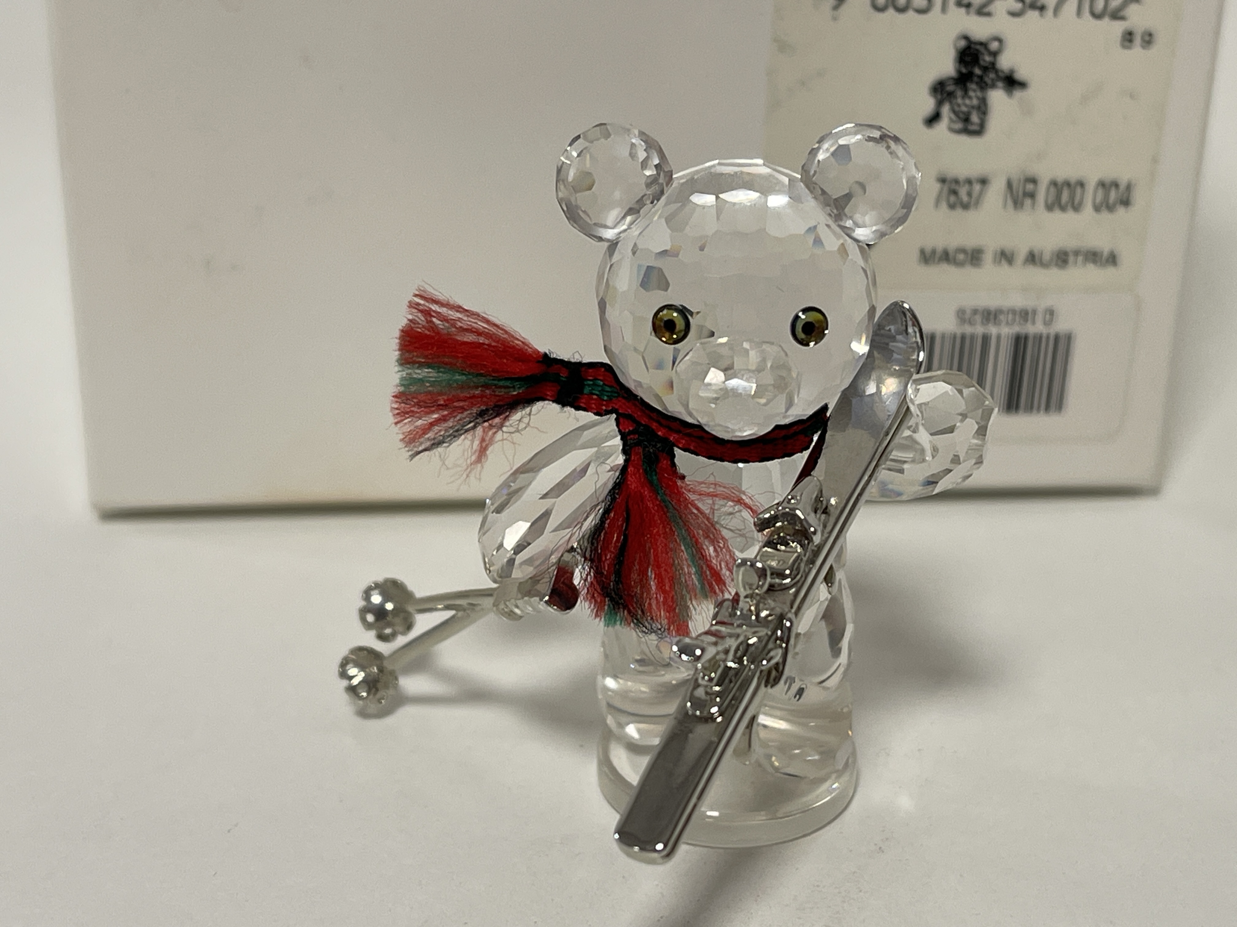 Swarovski Figur 234710 Kris Bär Ski Fahrer 5 cm. mit Ovp & Zertifikat. Top Zustand 
