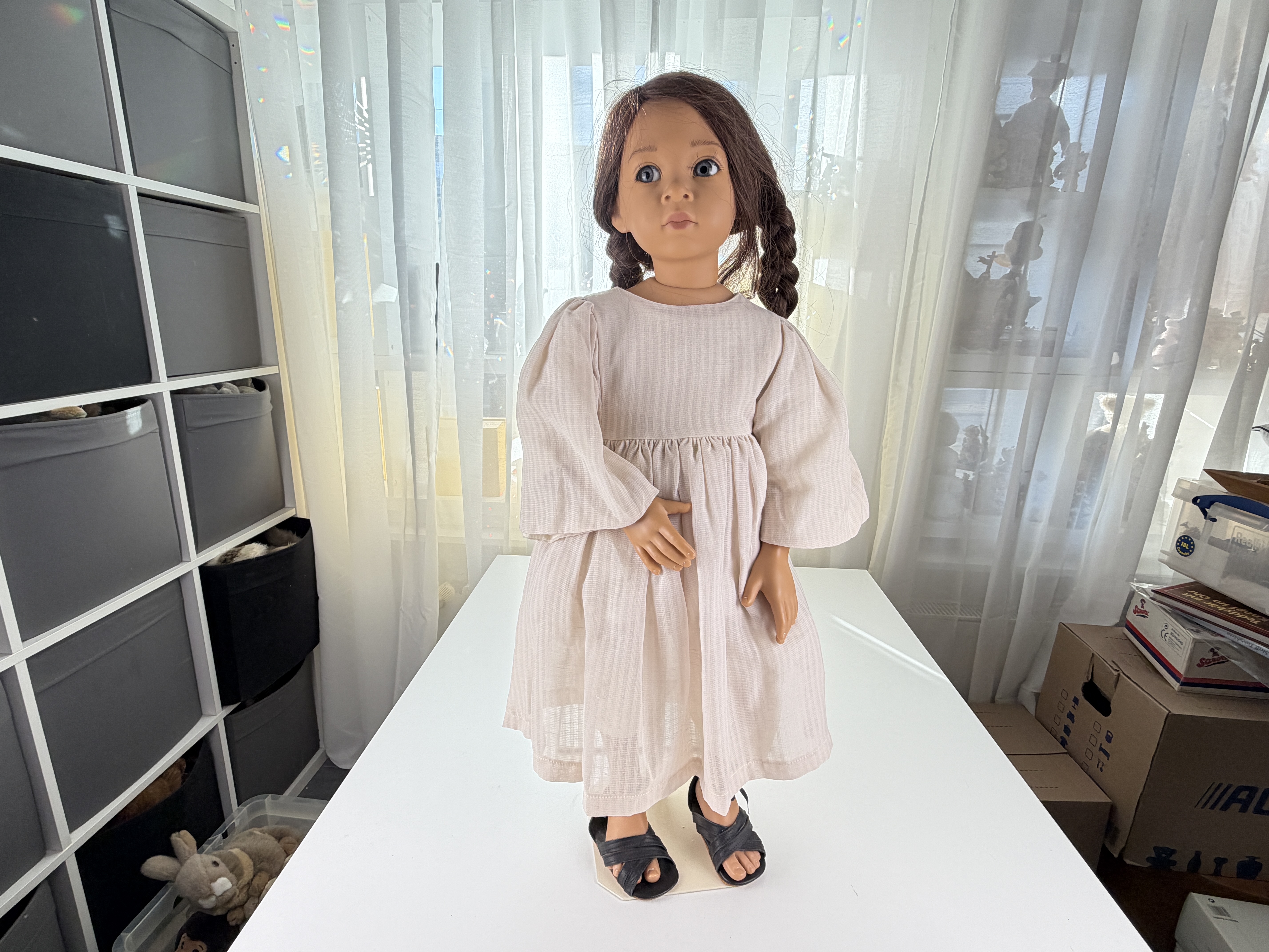 Künstlerpuppe Götz Elisabeth Lindner Vinyl Puppe 67 cm. Top Zustand