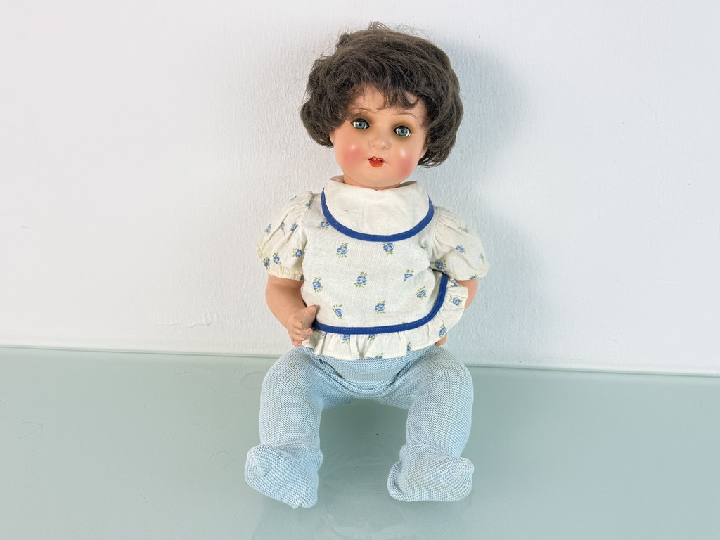 Künstlerpuppe alte Porzellankopf Sammler Puppe 40 cm Zustand siehe Fotos 