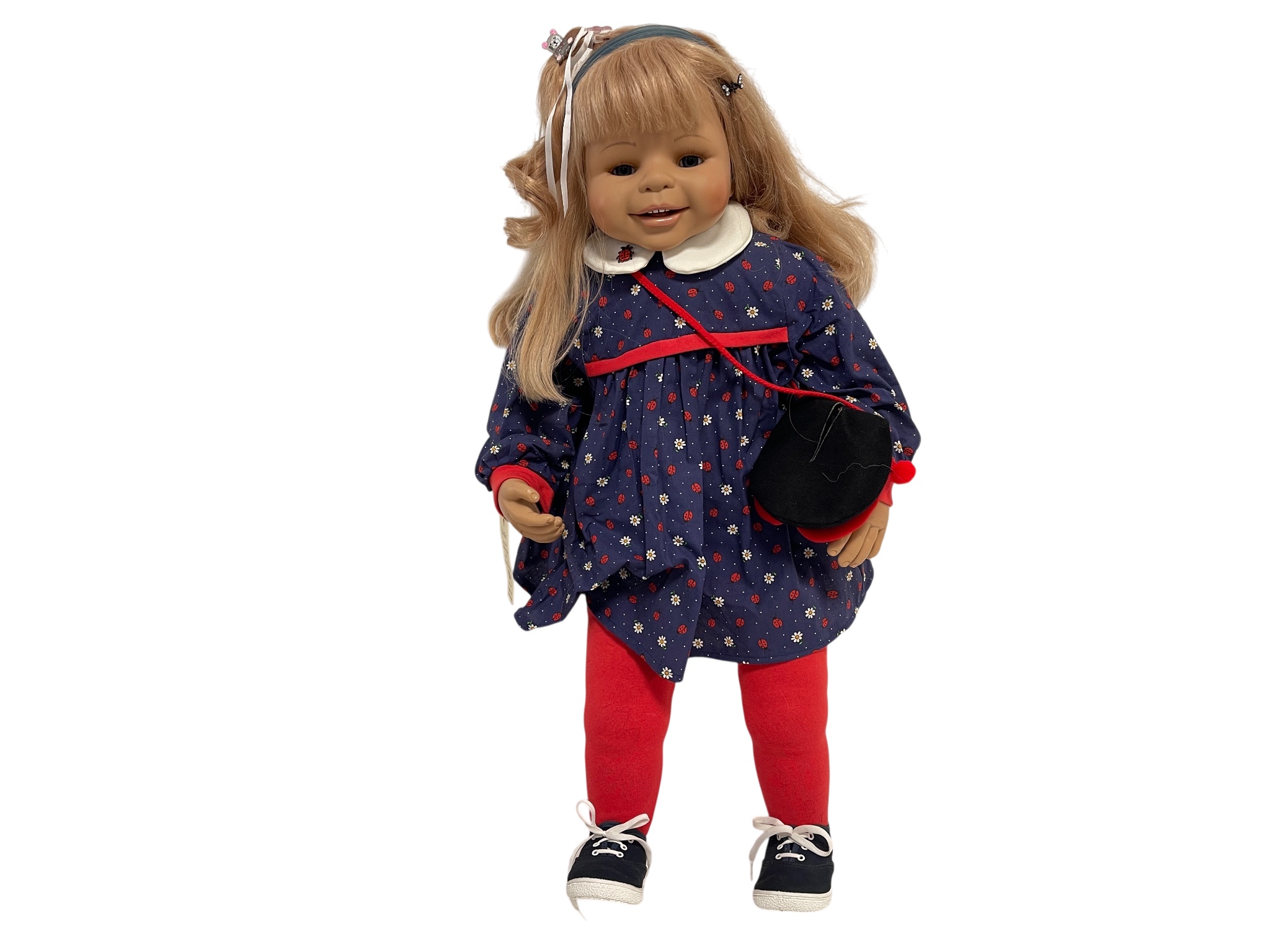 Evelyn Leman Künstlerpuppe Vinyl Puppe 70 cm. Top Zustand      