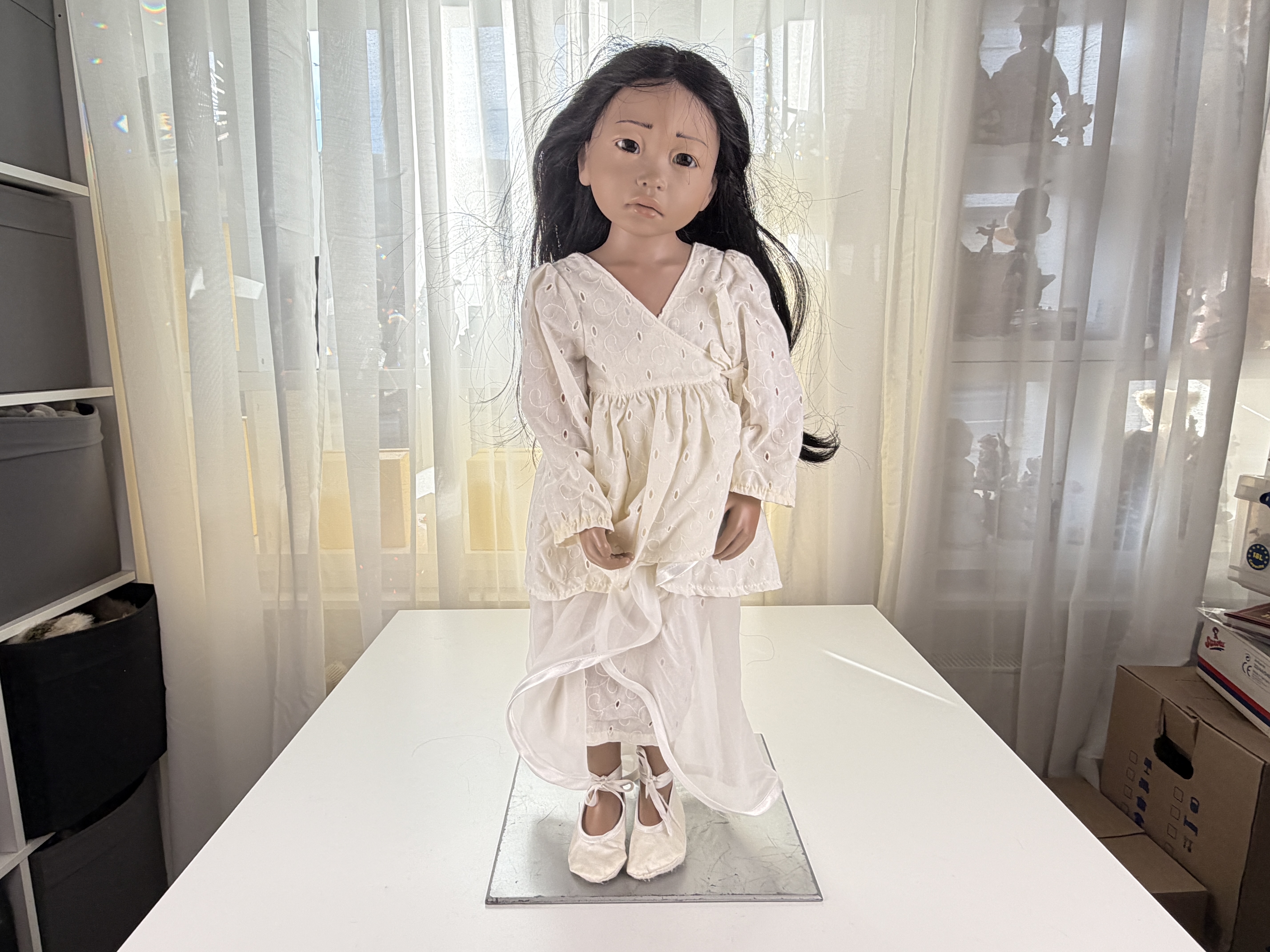 Künstlerpuppe Philip Heath Vinyl Puppe 62 cm. Top Zustand  