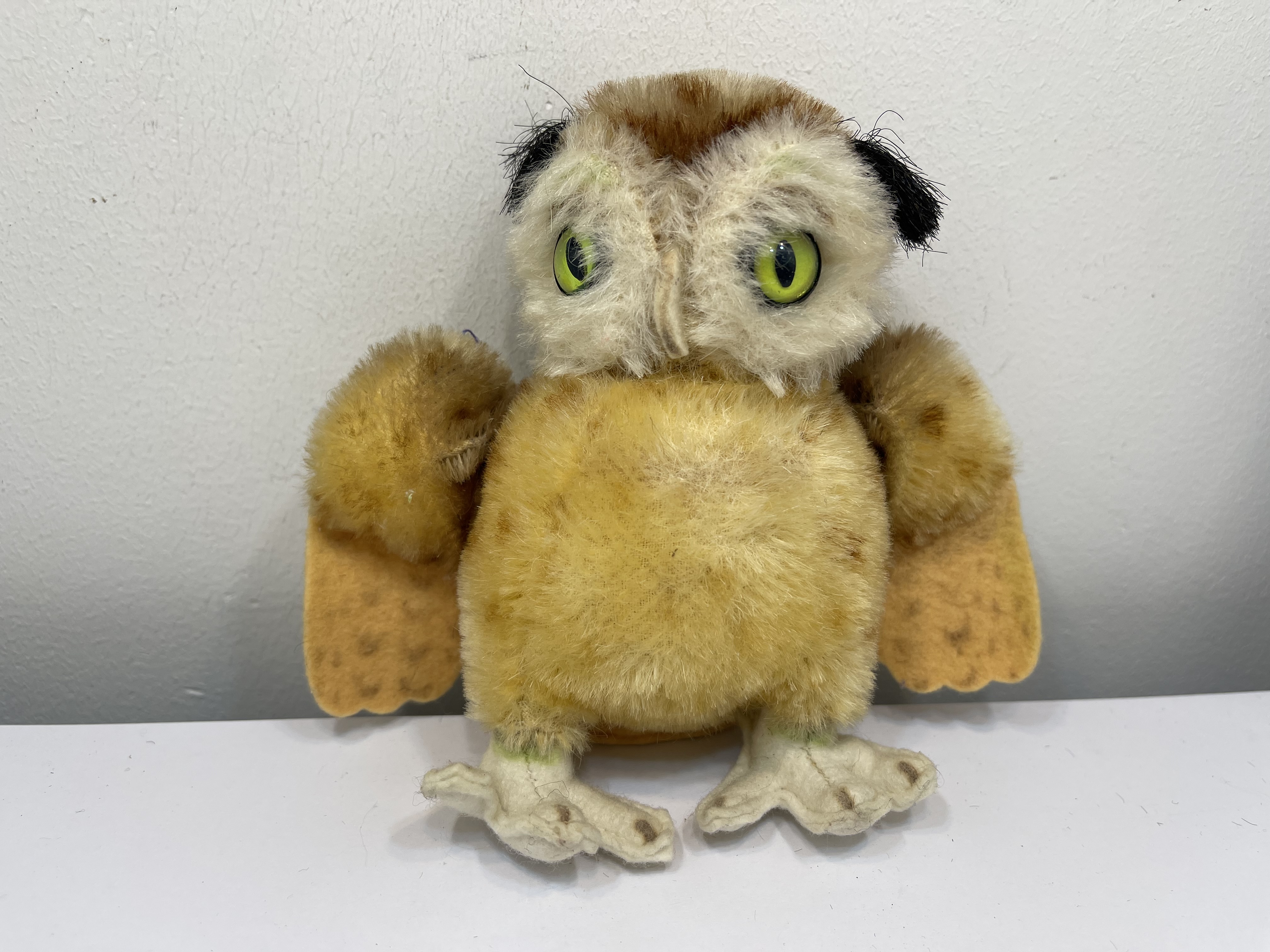 Steiff Tier Stofftier Sammler Eule 13 cm Top Zustand 