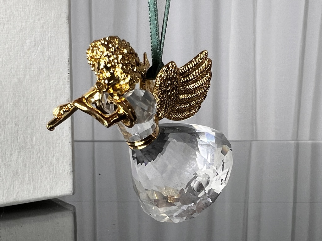 Swarovski Figur Weihnachtsengel Ornament 7,2 cm. Inkl. Kiste - Top Zustand     