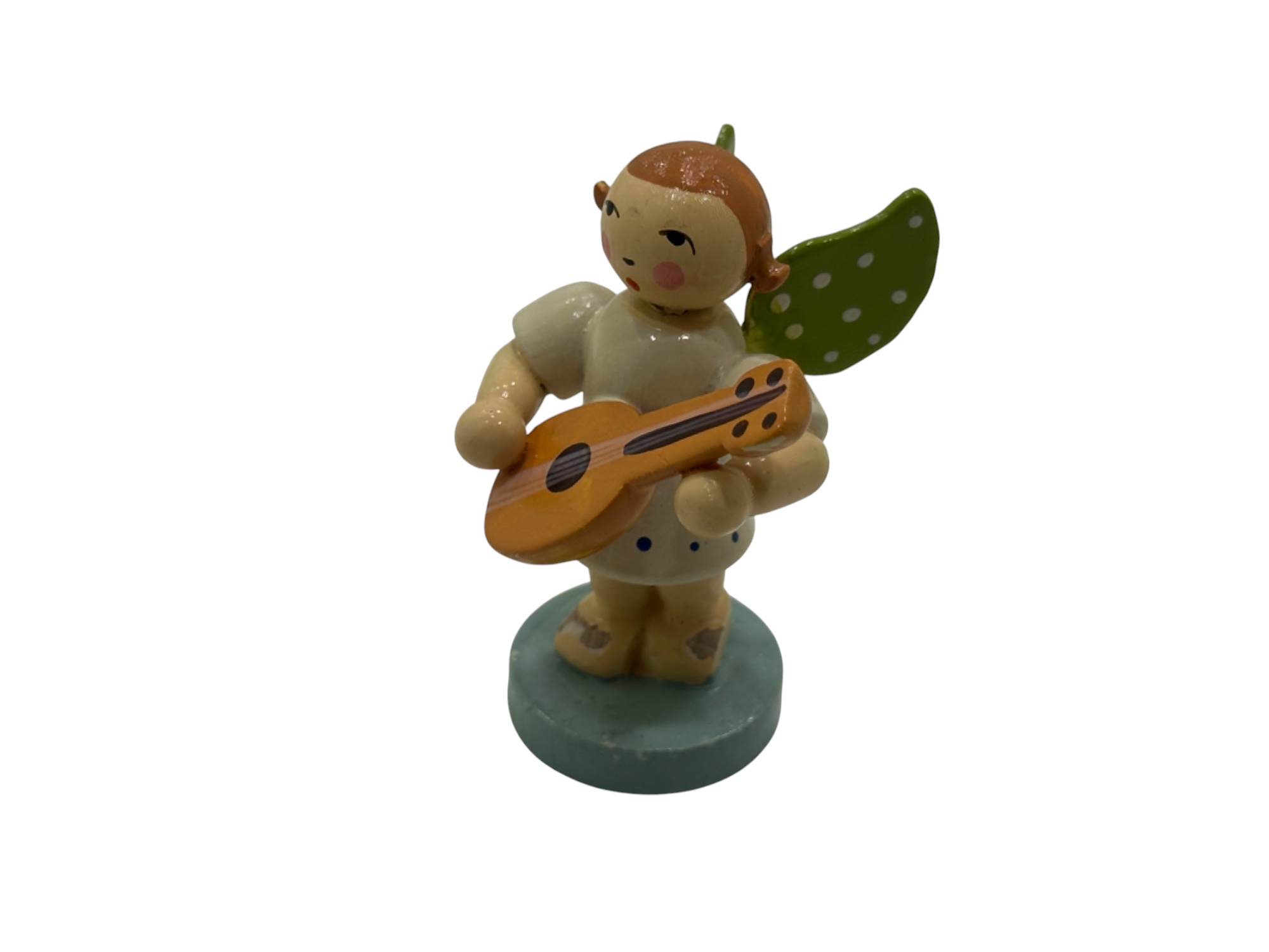 Erzgebirge Figur Engel mit Mandoline 5,5 cm. Top Zustand