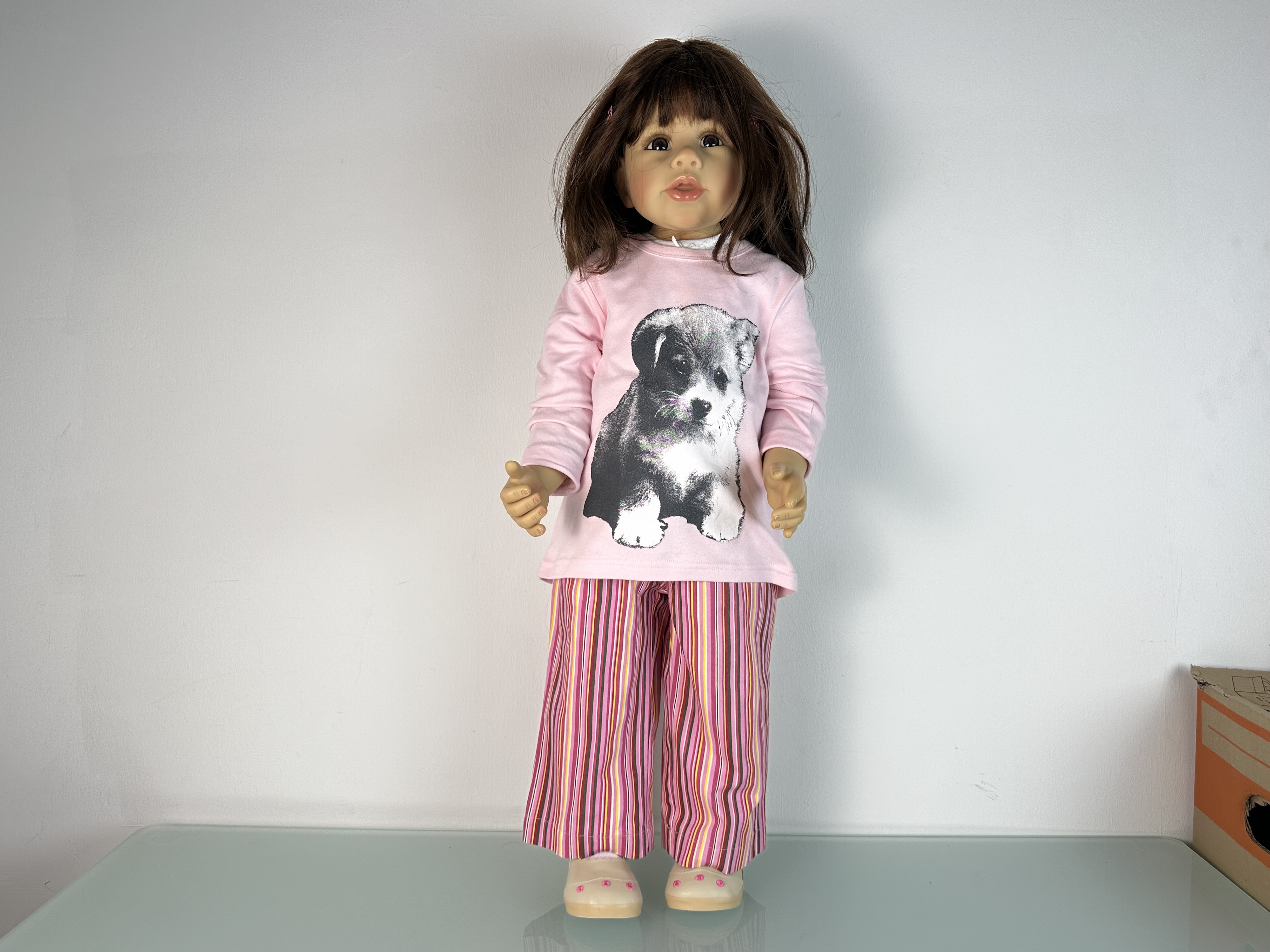 Künstlerpuppe Puppe Monika Levenig Vinyl Puppe 84 cm. Top Zustand