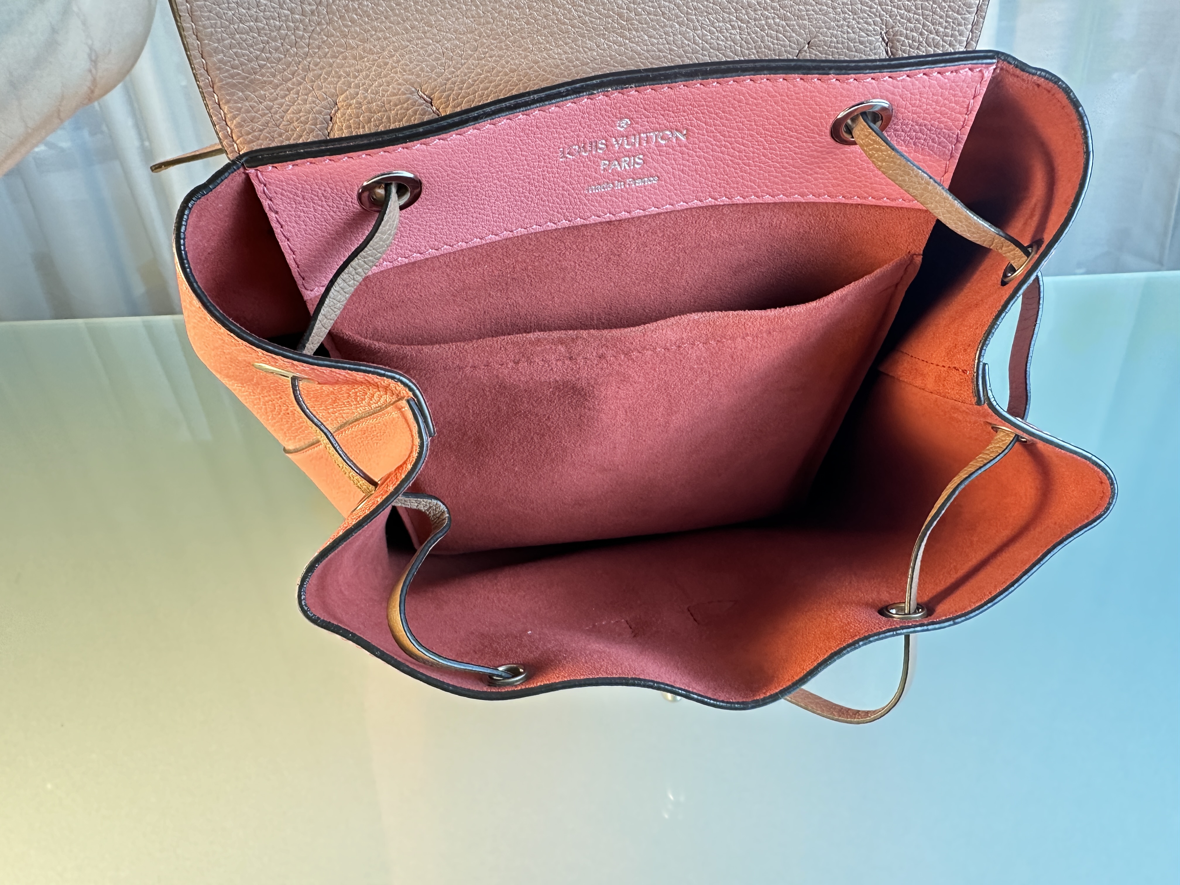  Louis Vuitton rock Me Rucksack aus Kalbsleder Rosa Original DU2126 Top Zustand siehe Bilder 