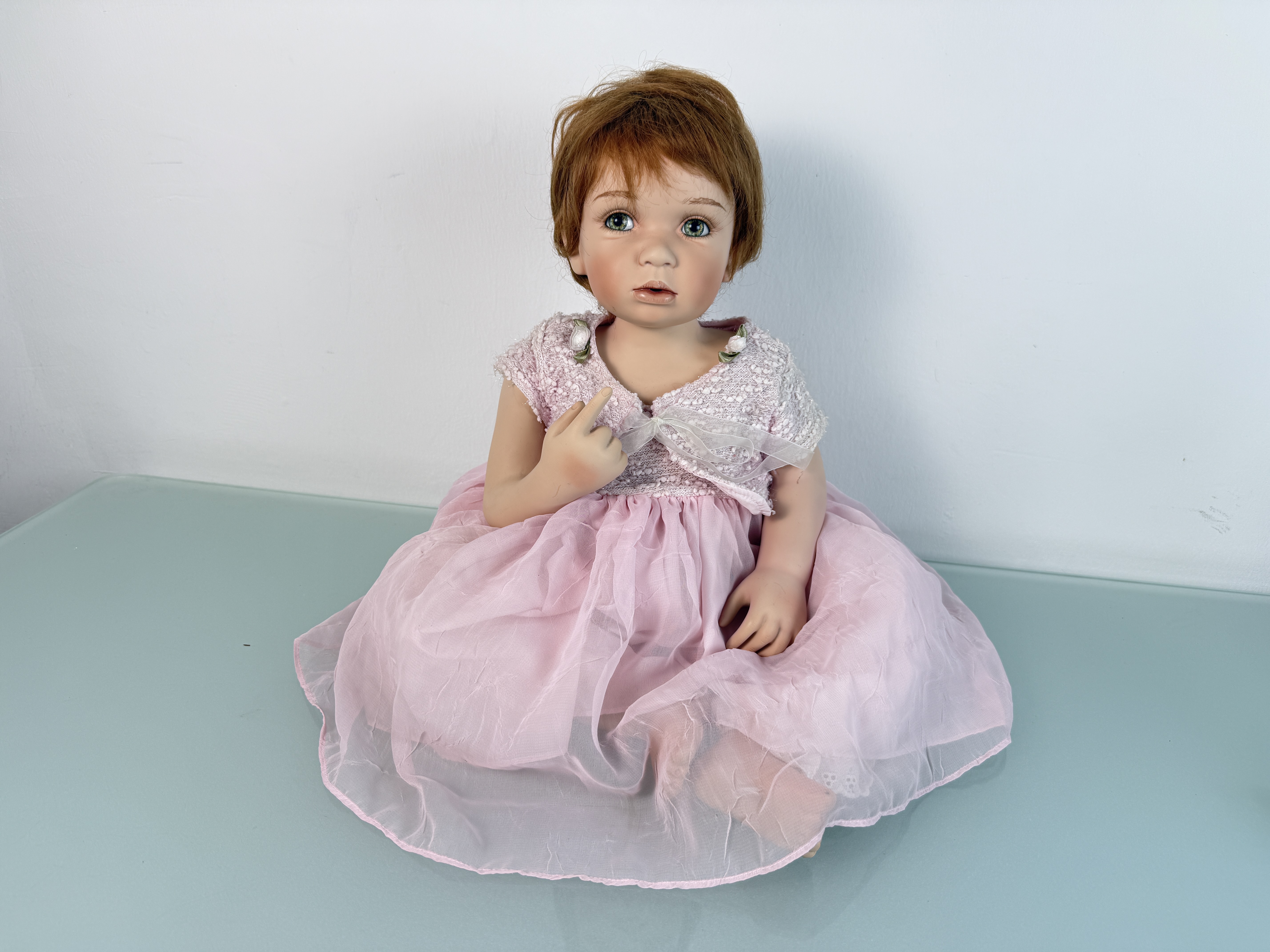 Künstlerpuppe Pamela Erff Porzellan Puppe 53 cm. Guter Zustand siehe Fotos 