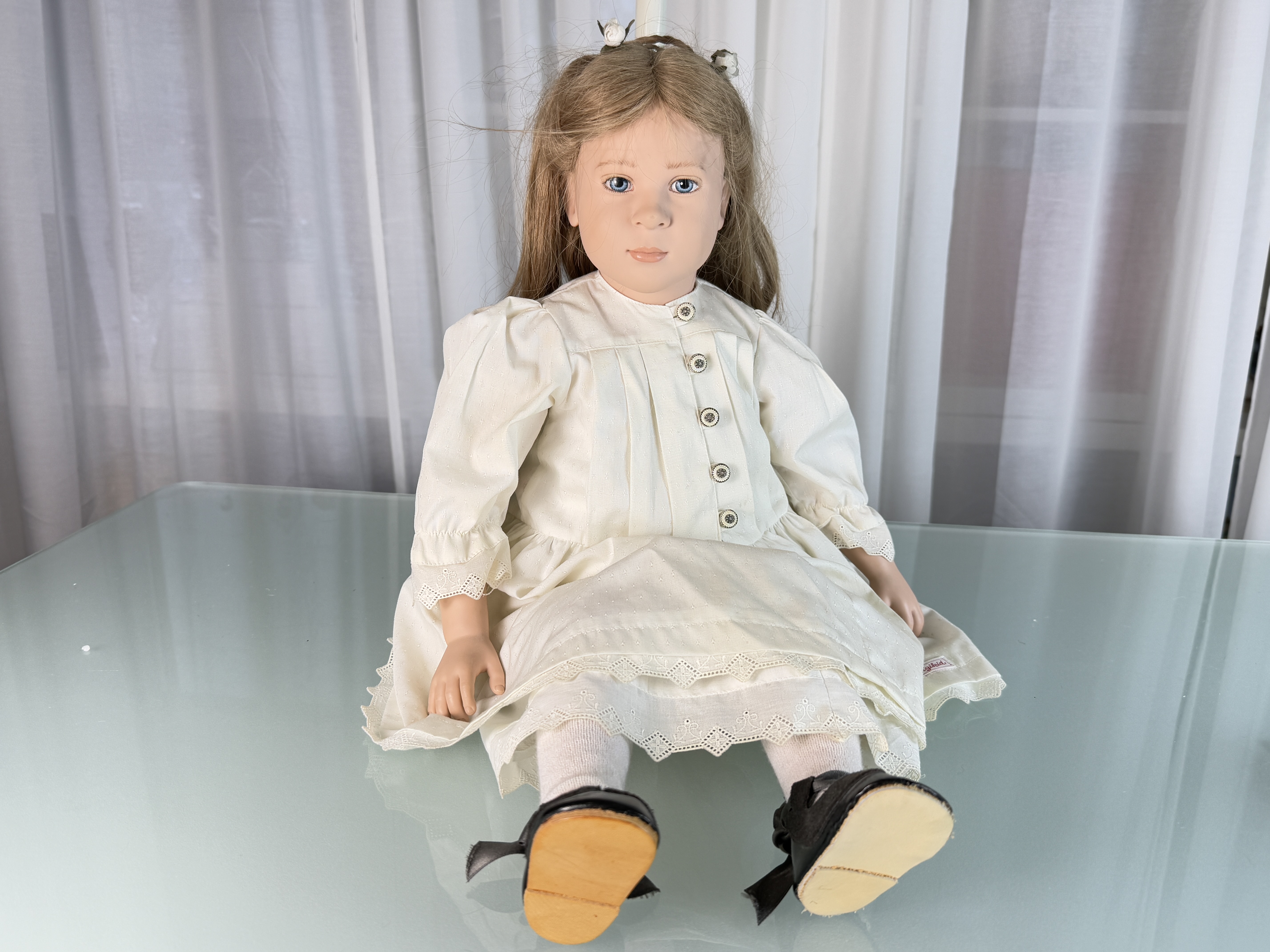 Künstlerpuppe Sigikid Sabine Esche Vinyl Puppe 60 cm. Top Zustand