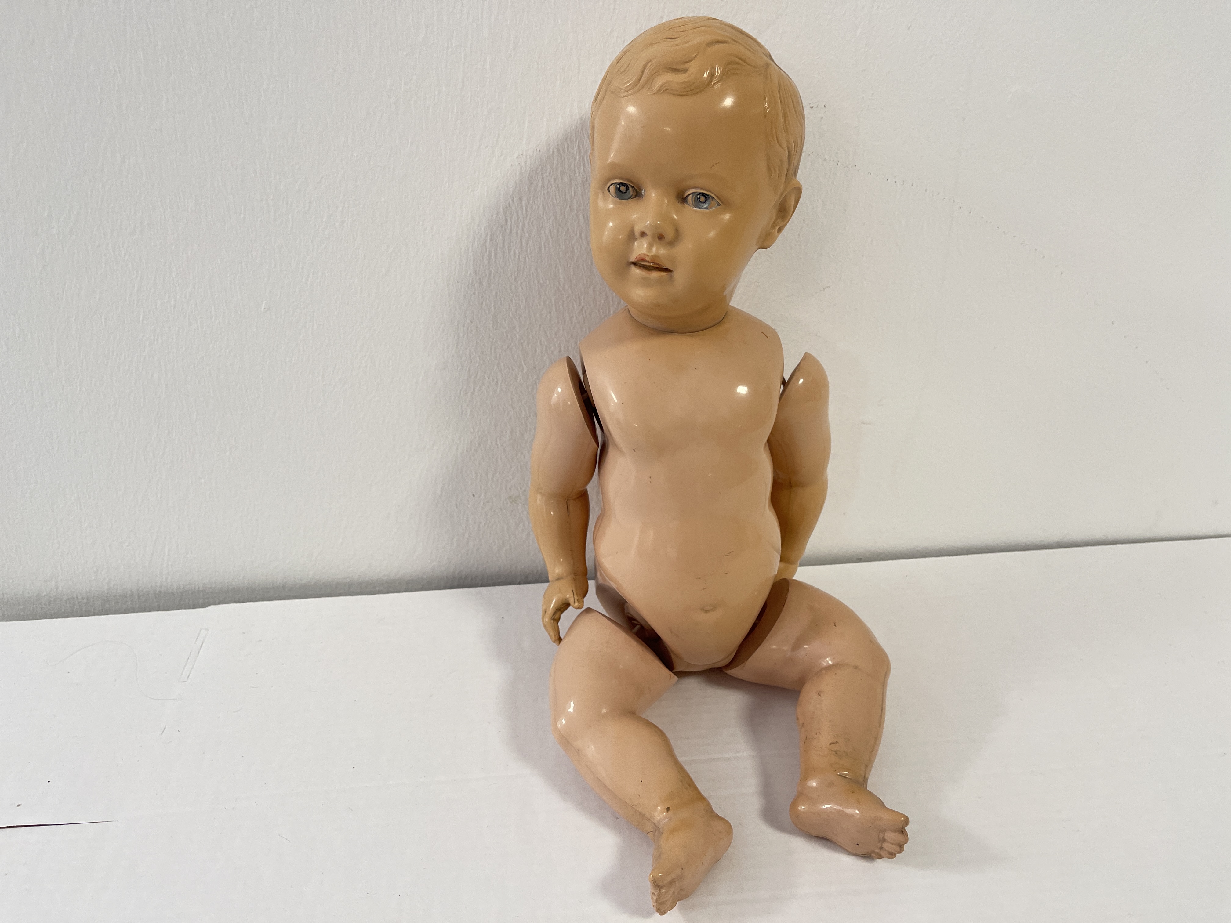Künstlerpuppe Sammler Puppe alte Zelluloid Puppe 52 cm siehe Fotos  