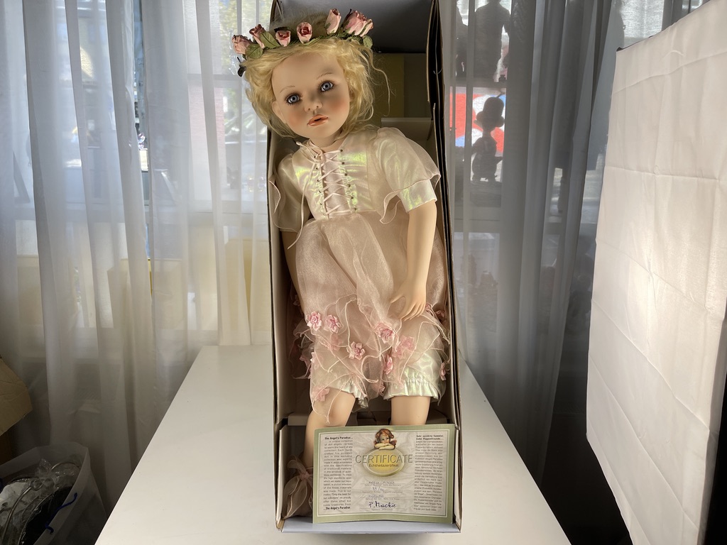 Angela McNeely Porzellan Künstlerpuppe Puppe 77 cm. Top Zustand  
