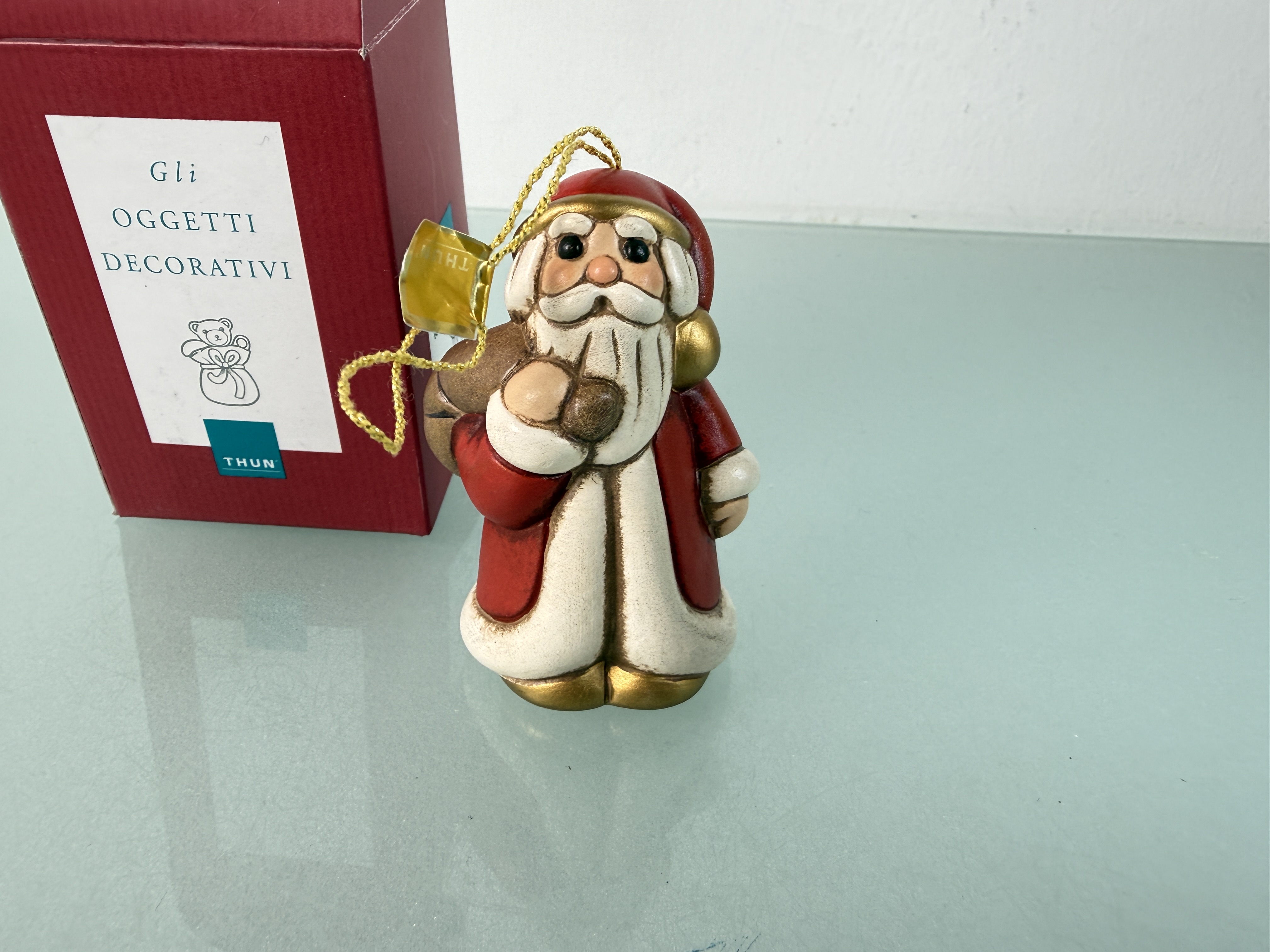 Thun Bozner Figur Nikolaus Ornament 8 cm. - Top Zustand