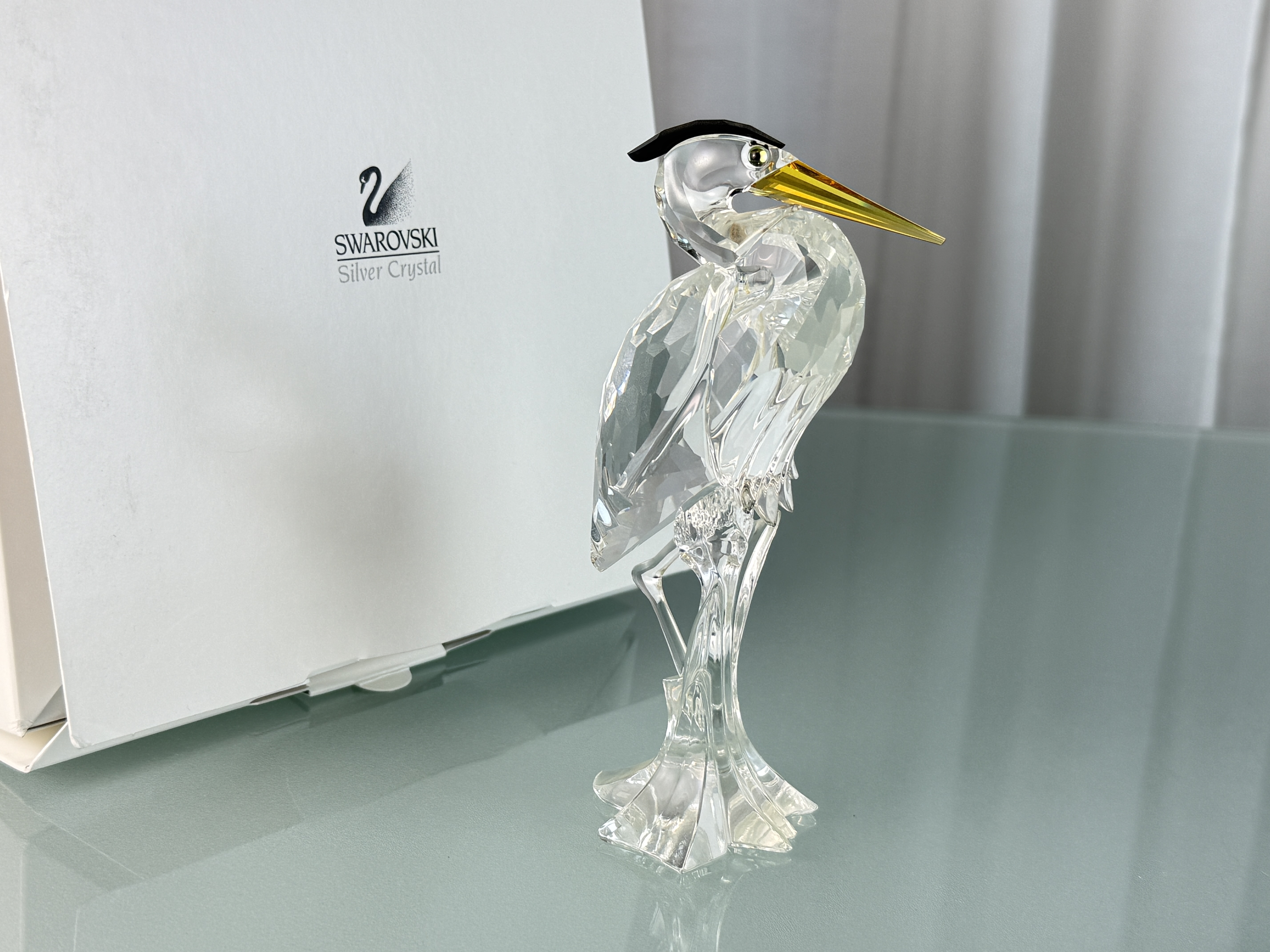  Swarovski Figur 221627 Fischreiher 15 cm. Ovp & Zertifikat. Top Zustand  