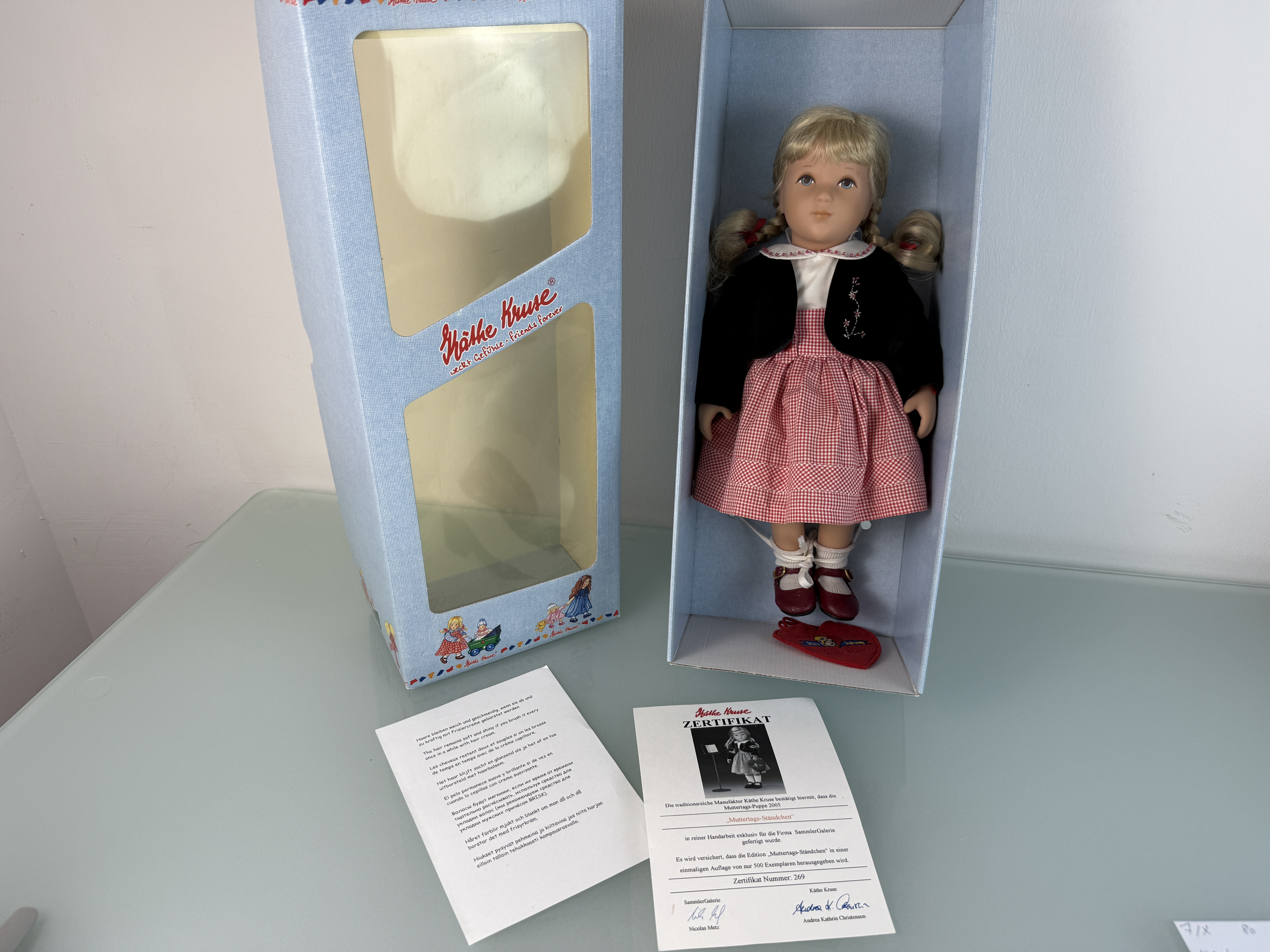 Künstlerpuppe Käthe Kruse Vinyl Puppe 40 cm. Top Zustand   