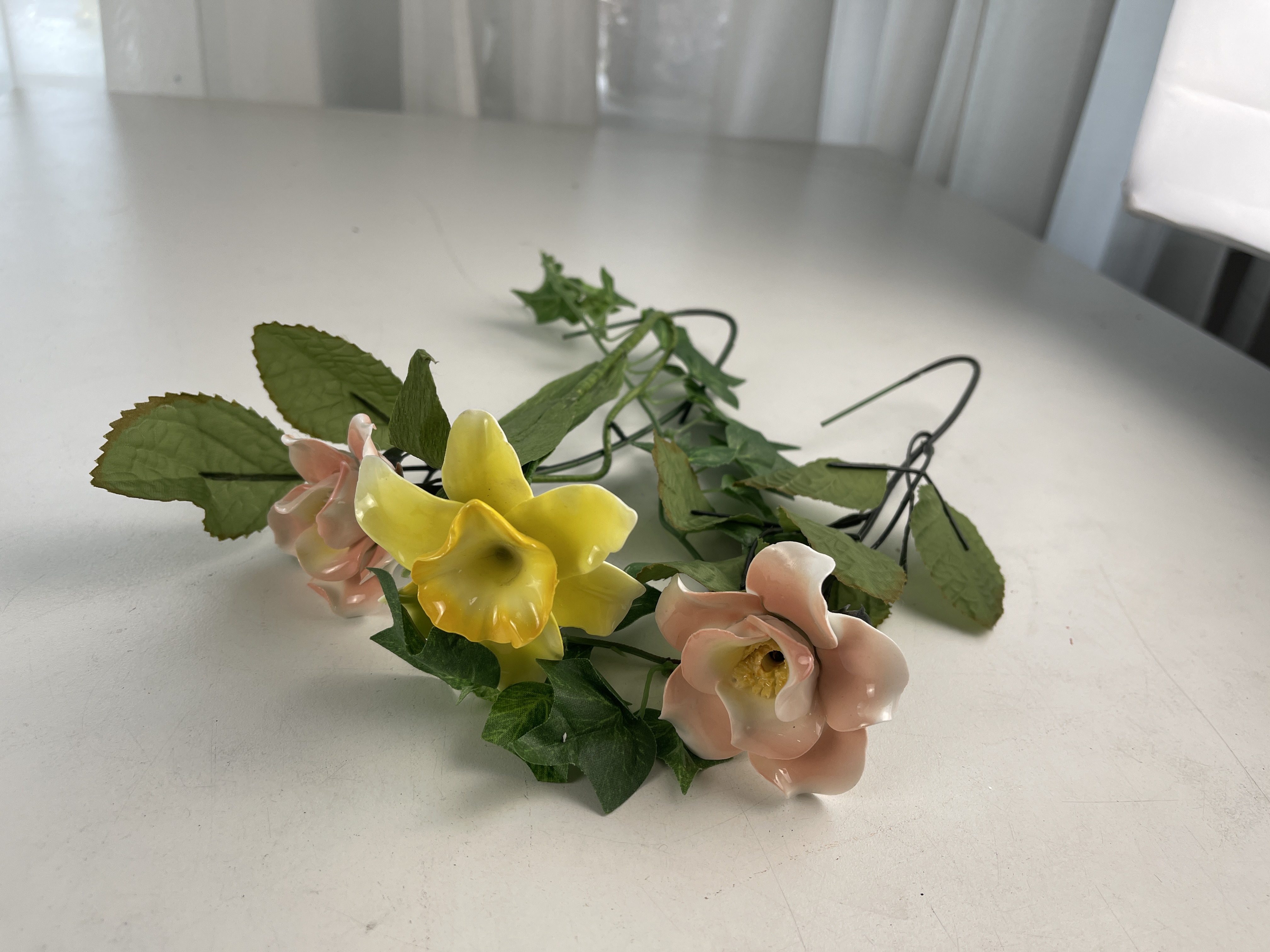 Sammler Figur Porzellan Blumen 3 Stück verschiedene Größen - Guter Zustand