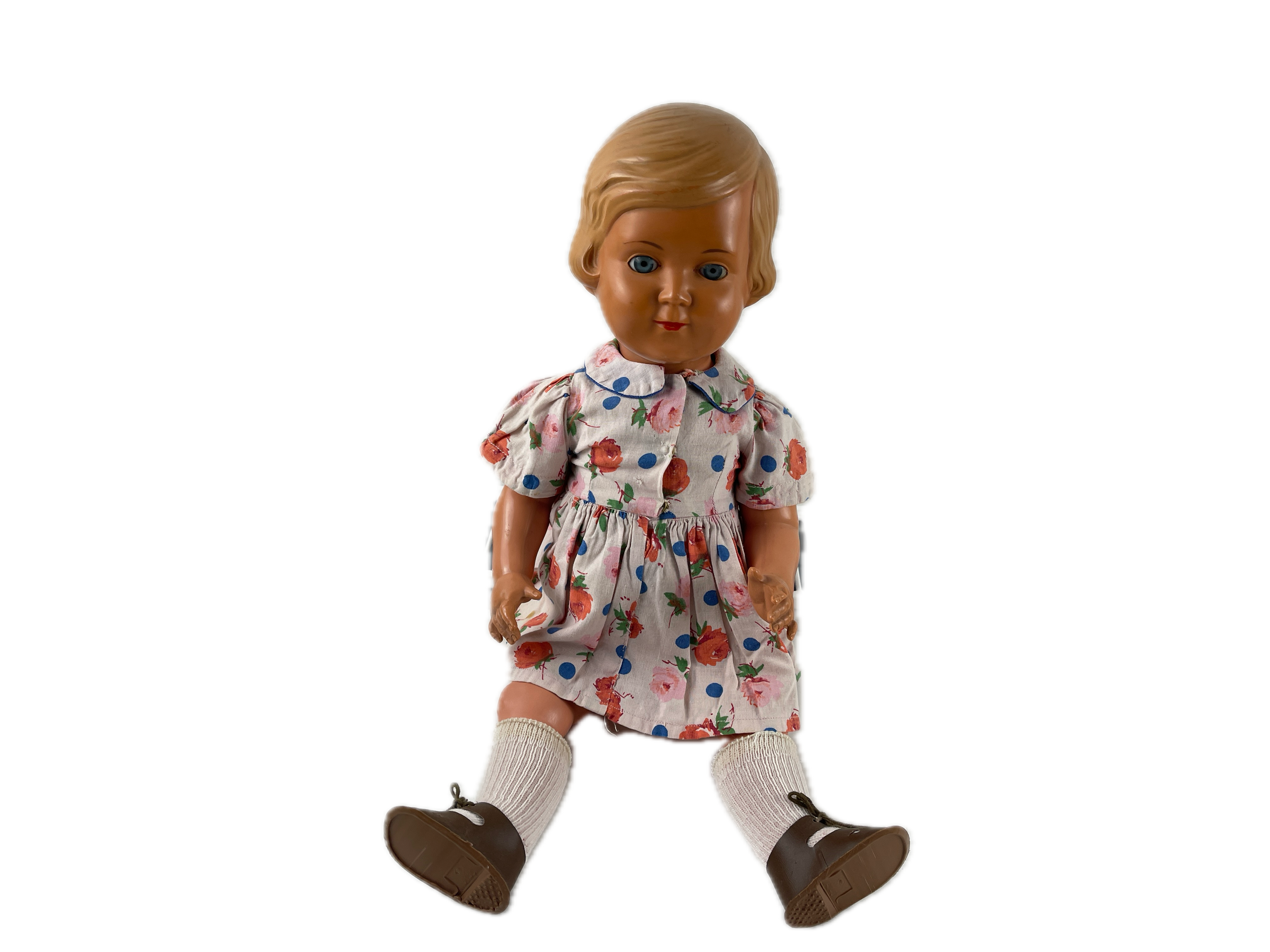 Künstlerpuppe Sammler Puppe alte Zelluloid Puppe 41 cm Defekt am Hinterkopf