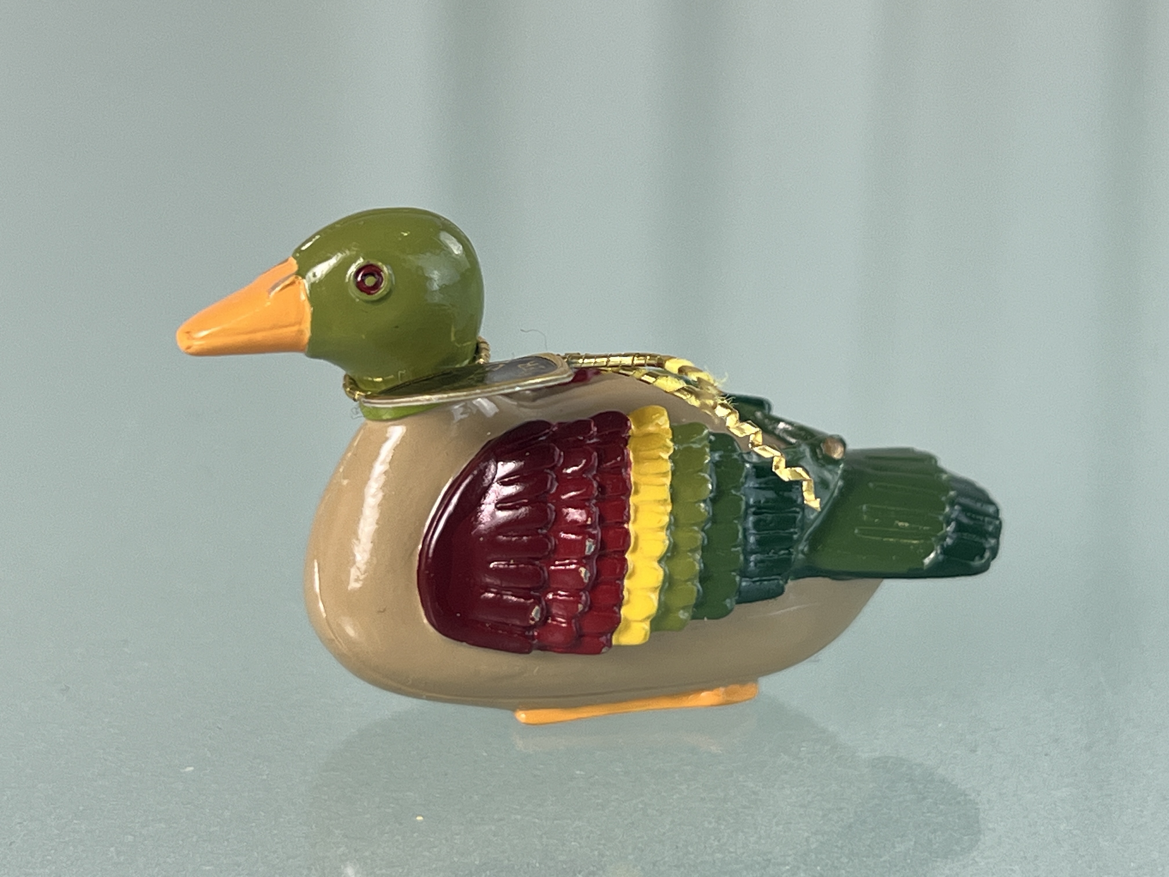 Steiff Zinn Miniatur Ente 3,3 x 5 cm. Top Zustand   