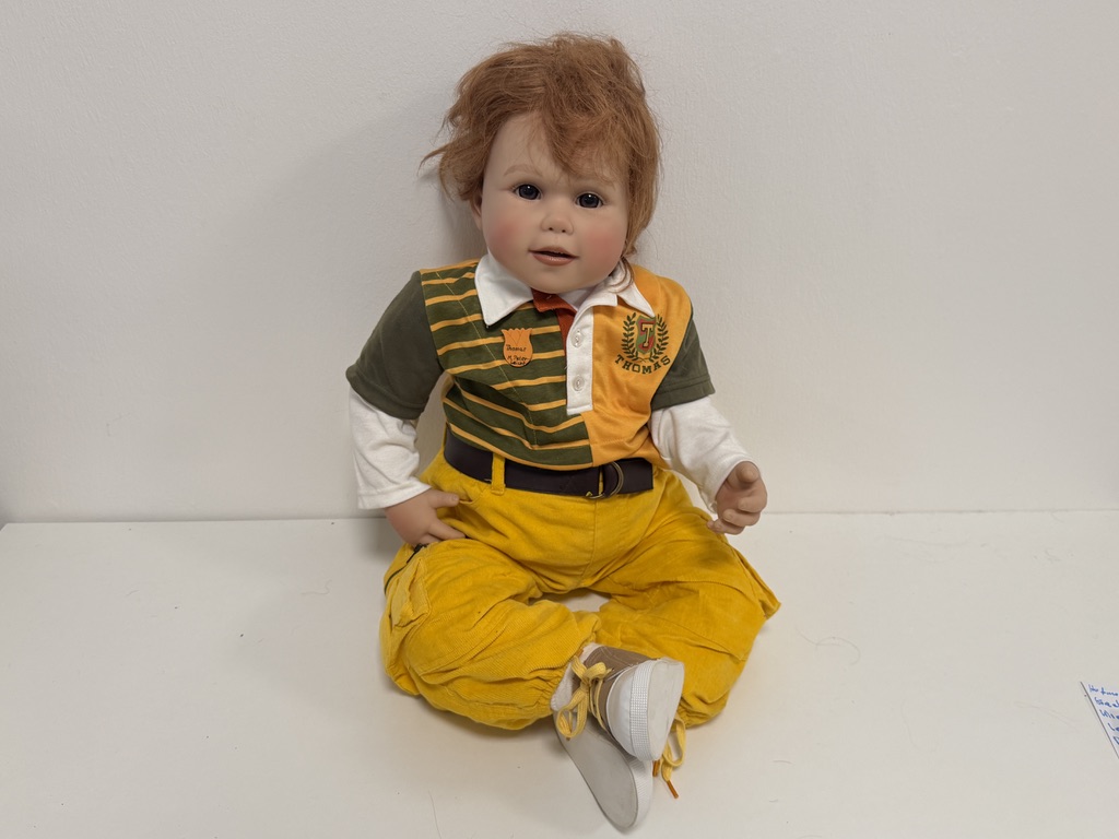 Monika Peter Leicht Künstlerpuppe Vinyl Puppe 83 cm Top Zustand 