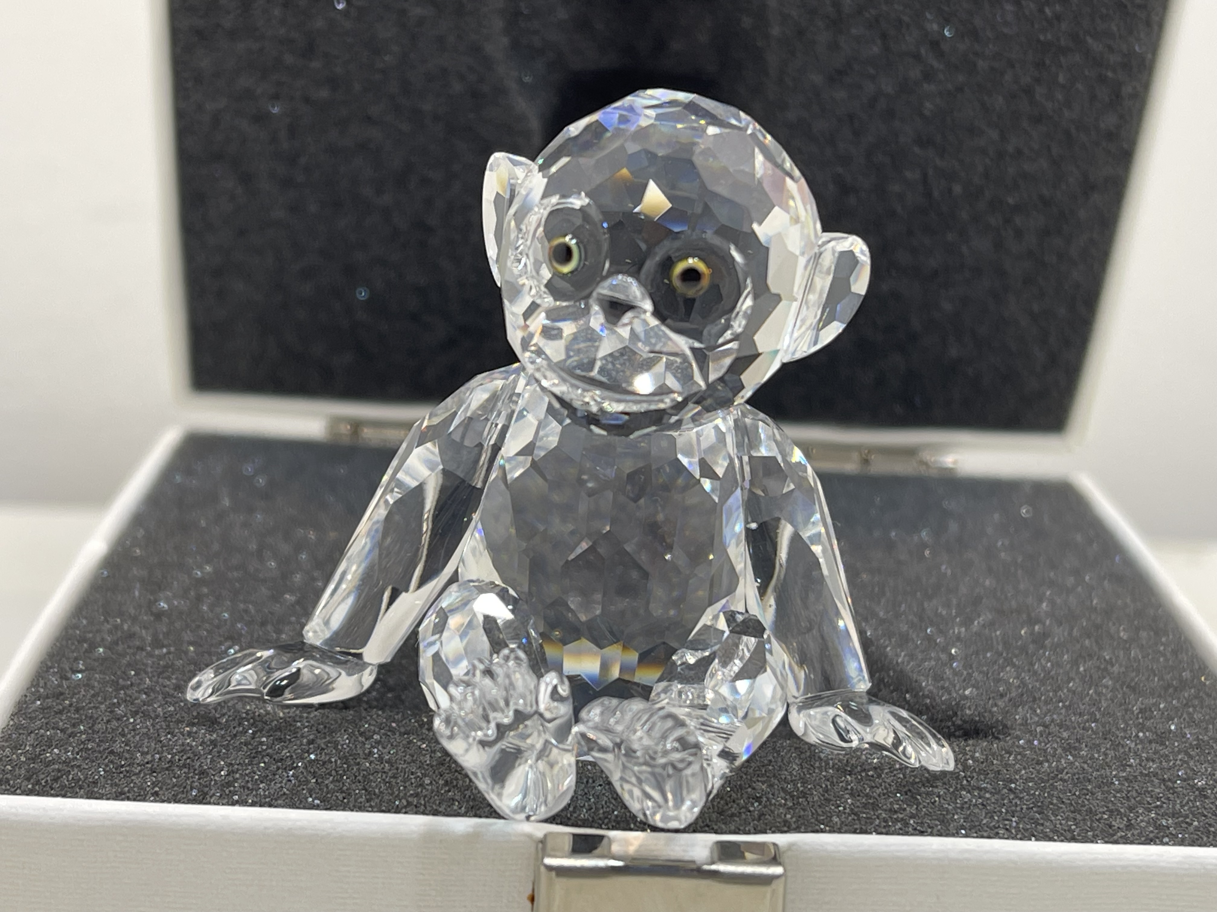 Swarovski Figur 221625 Affe Schimpanse 5,8 cm. Inkl. Kiste. Top Zustand 