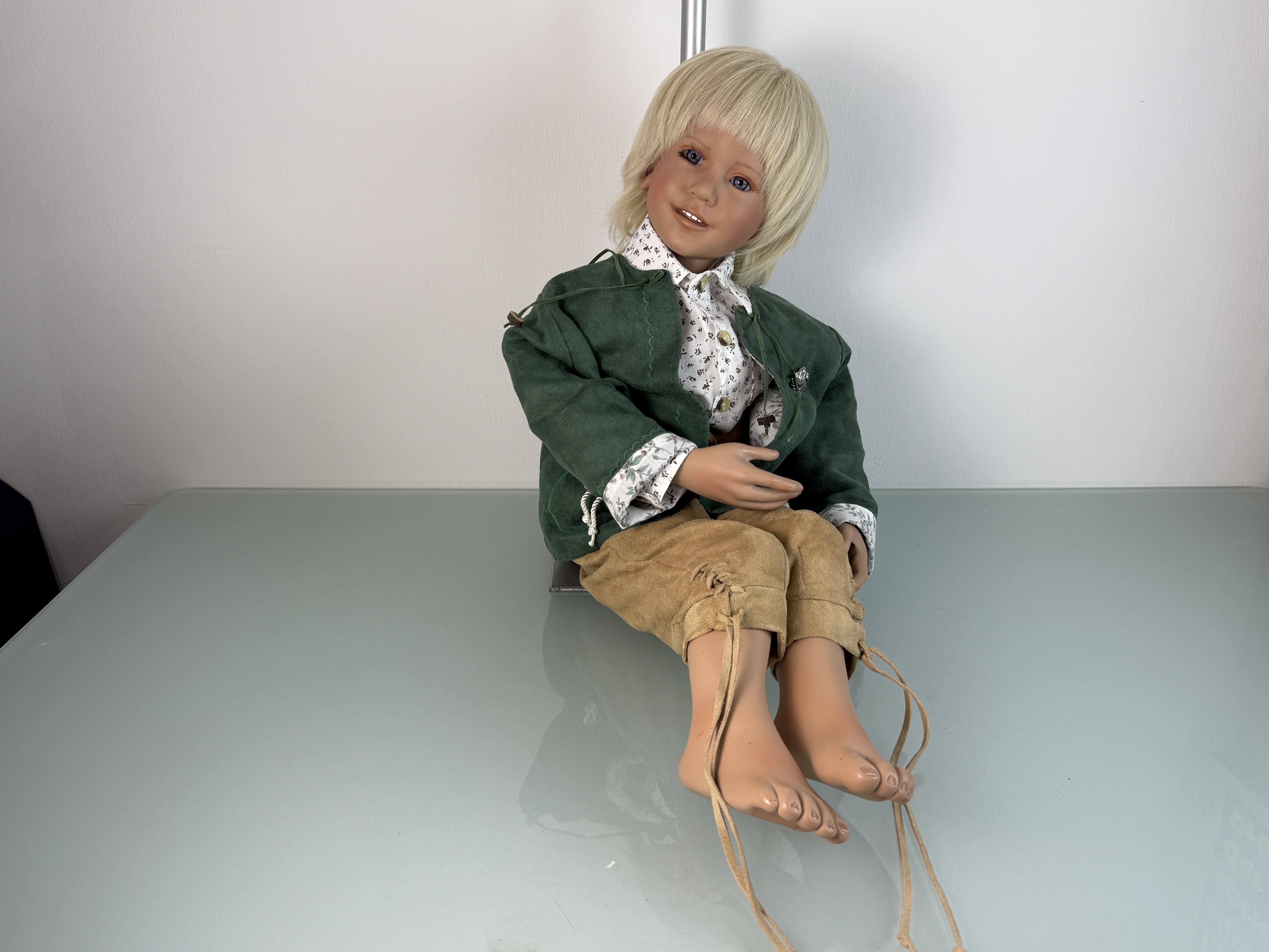 Susan Lippl Künstlerpuppe Vinyl Puppe 80 cm. Top Zustand  