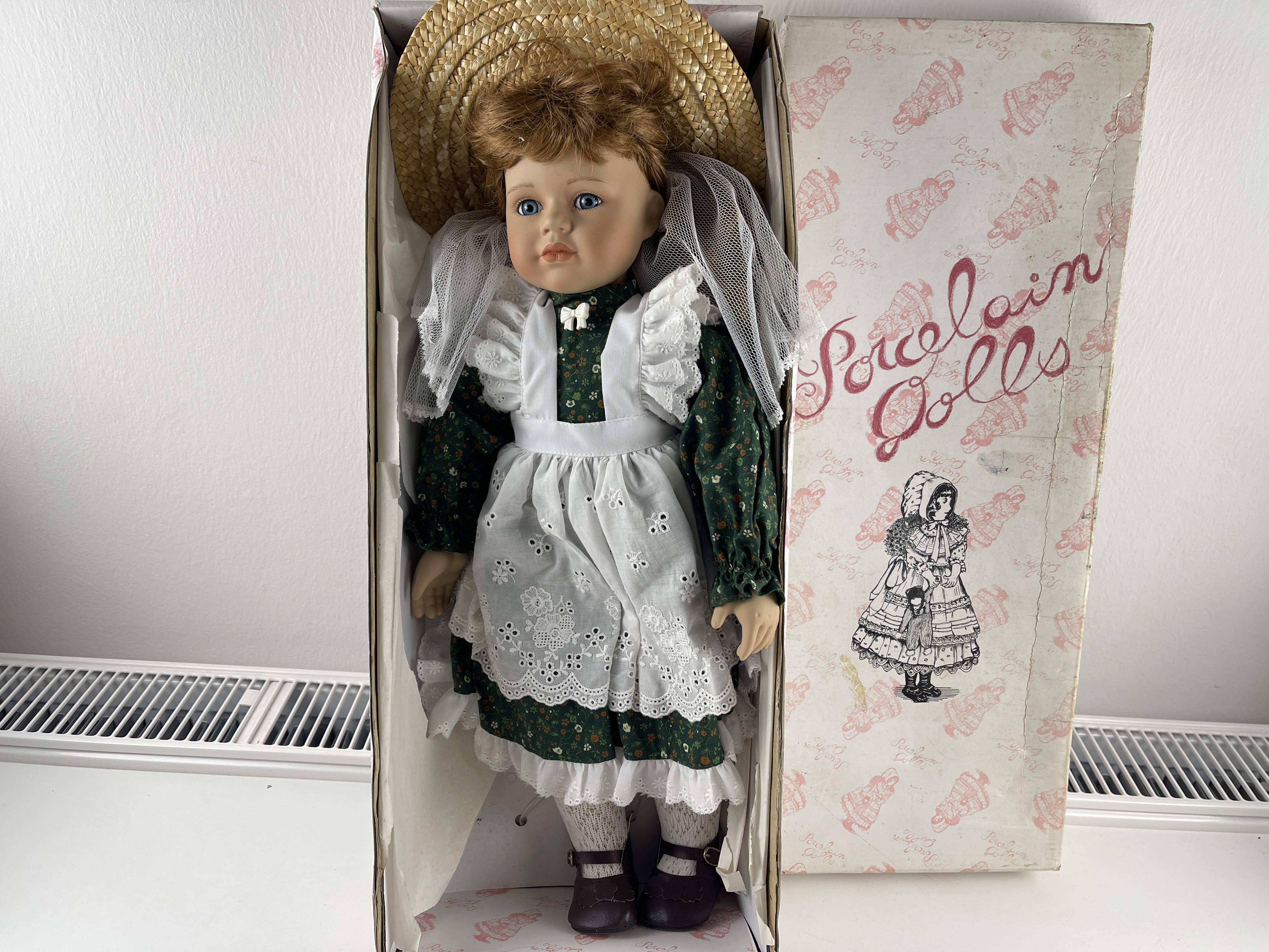 Künstlerpuppe Sammlerpuppe Porzellan 40 cm - Top Zustand 