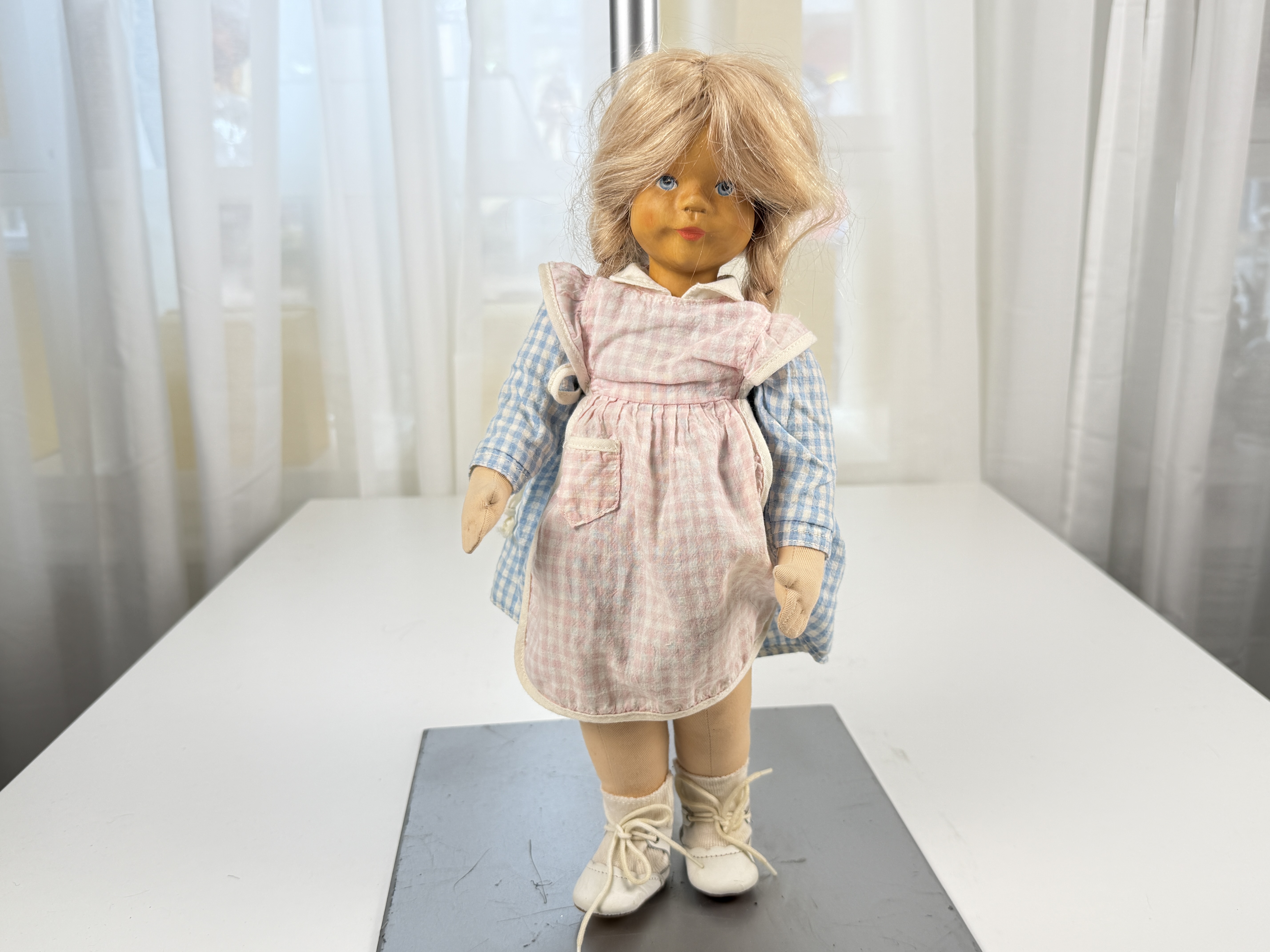 Künstlerpuppe Krahmer Puppe Puppe 35 cm. Top Zustand   