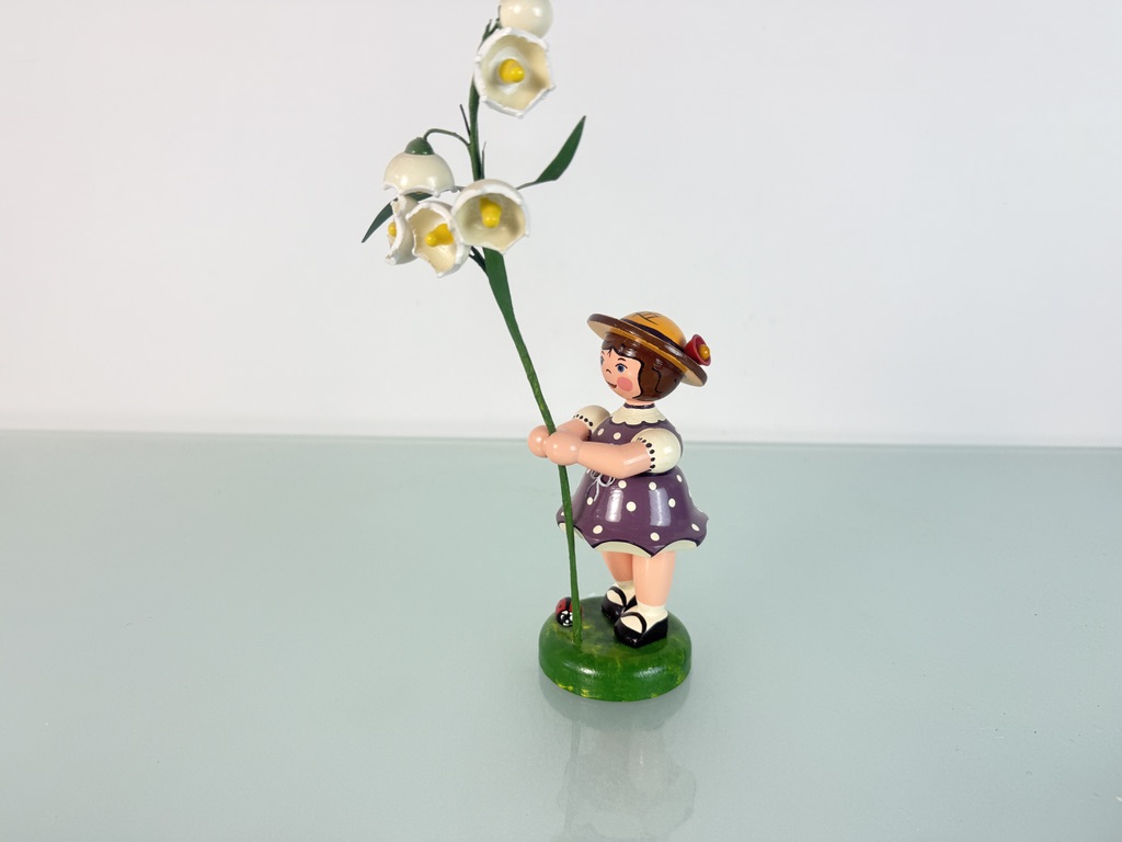 Erzgebirge Figur Hubrig Sammler Blumenkind Holzfigur 24 cm. Top Zustand  siehe Fotos 