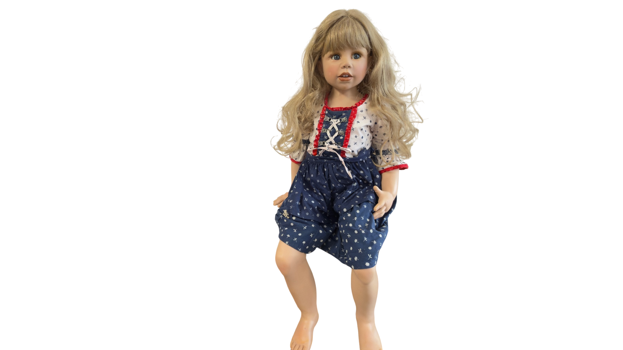 Monika Levenig Künstlerpuppe Vinyl Puppe 85 cm. Guter Zustand