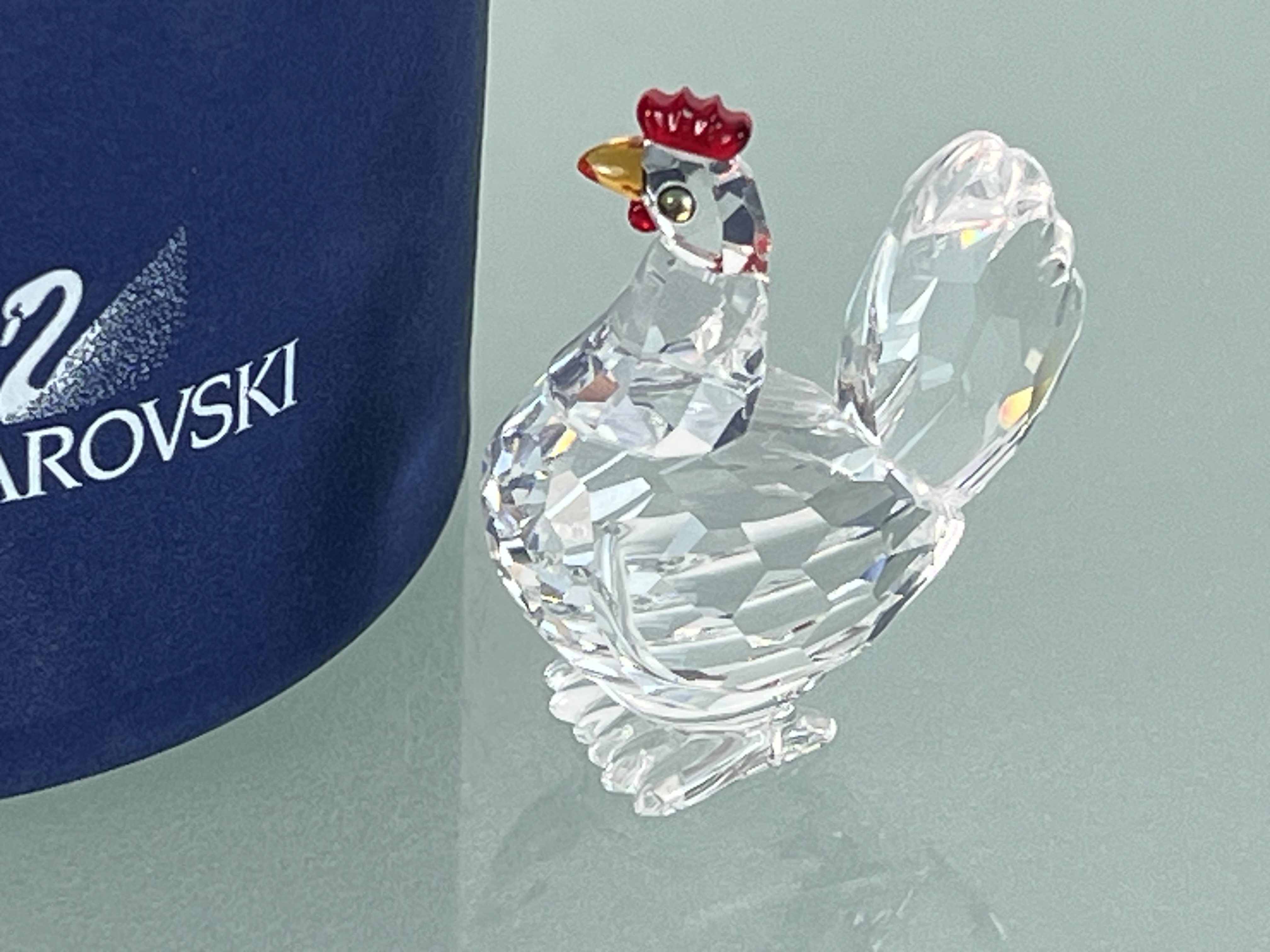 Swarovski Figur 608721 Kristall Henne 4,5 cm. Ovp & Zertifikat. Top Zustand